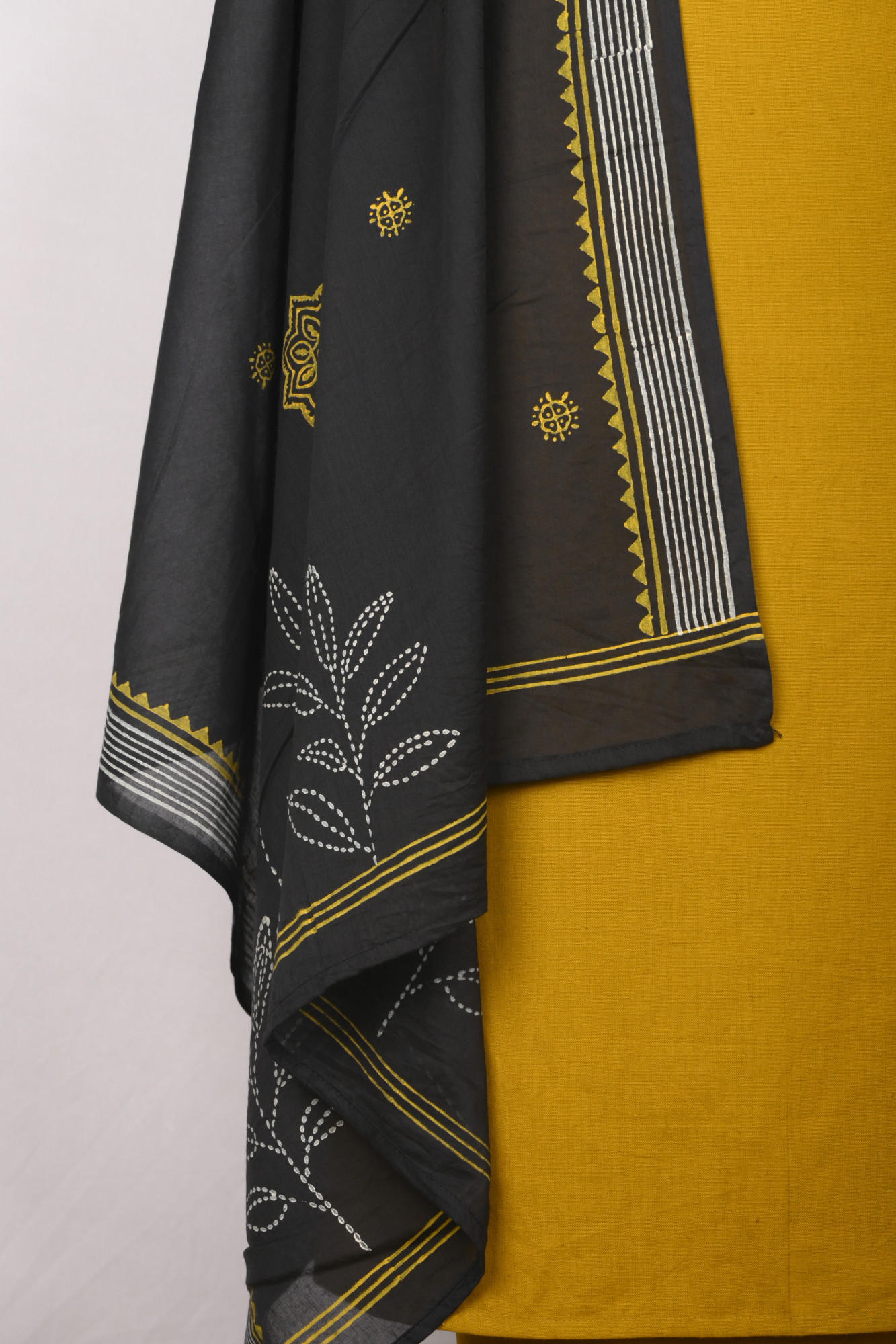 Mustard Cotton Beautiful Suit Set with Dupatta - 657-W25SRAN6912E