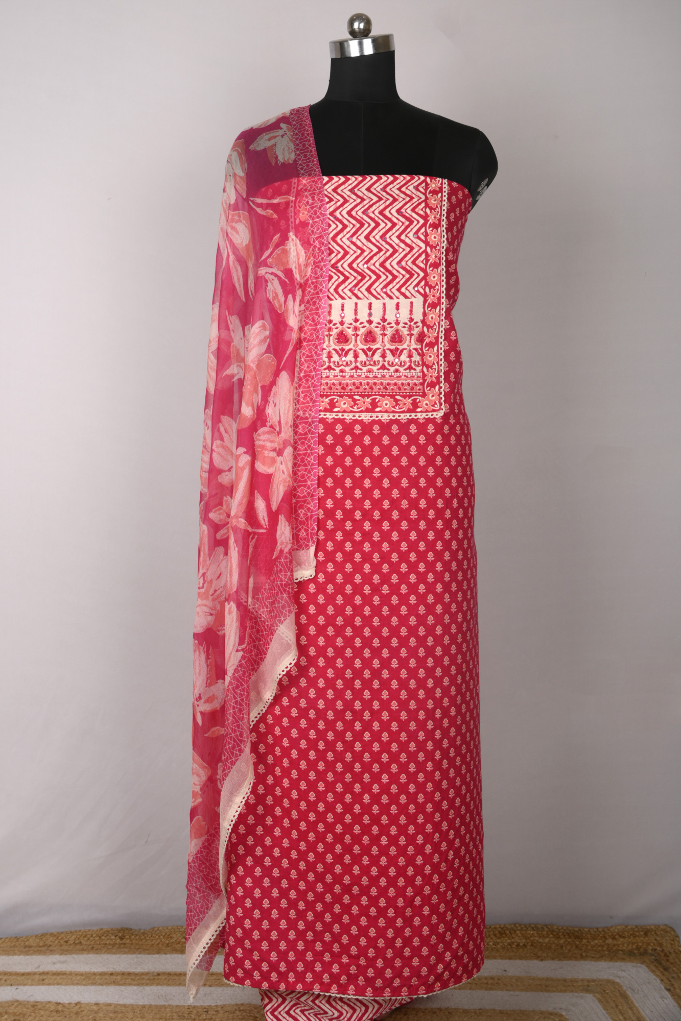 Rani Cotton Beautiful Suit Set with Dupatta - 983-4807-36-2D