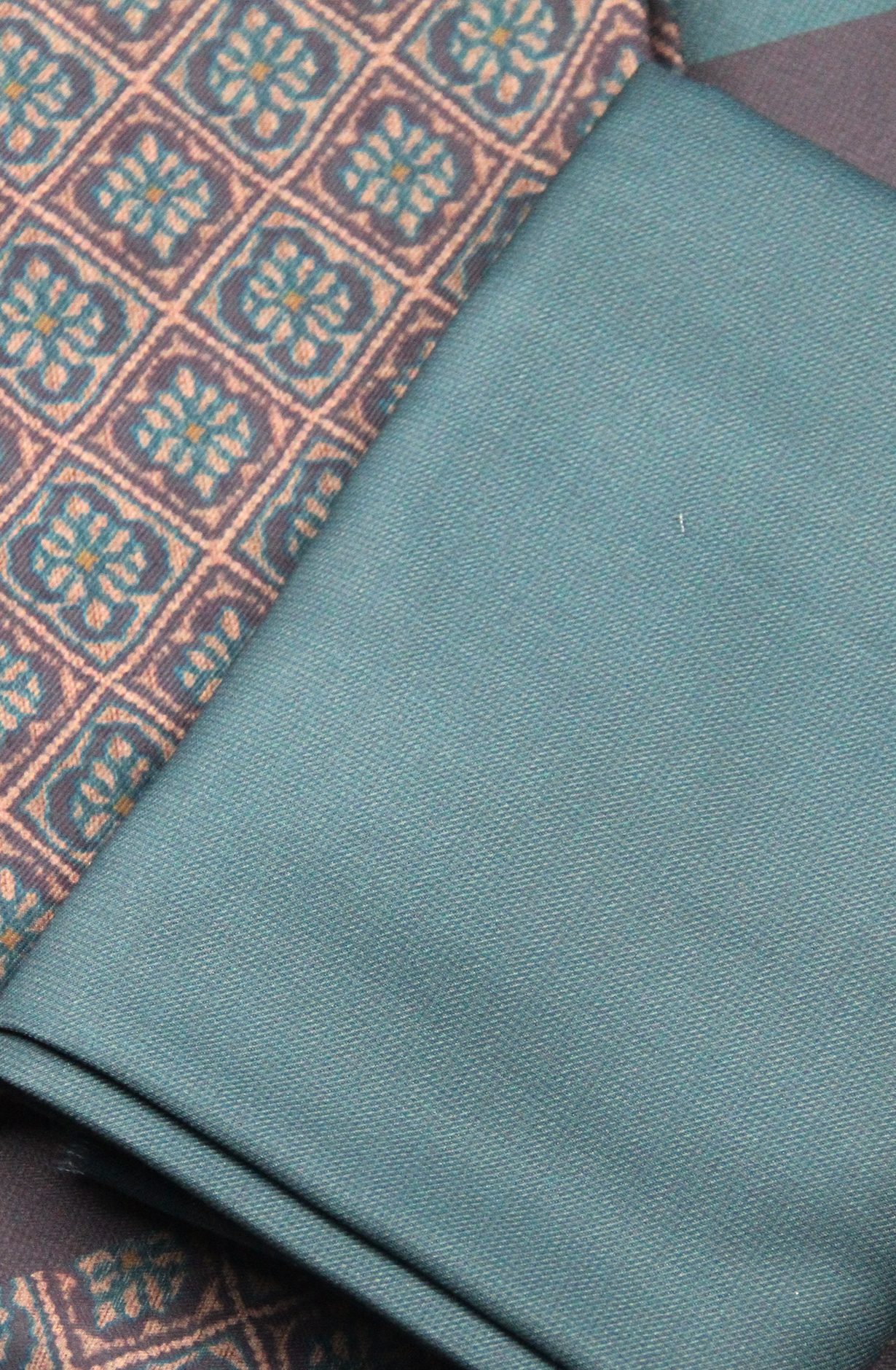 Blue Printed Spun Salwaar Suit with Shawl- ZAA1596A