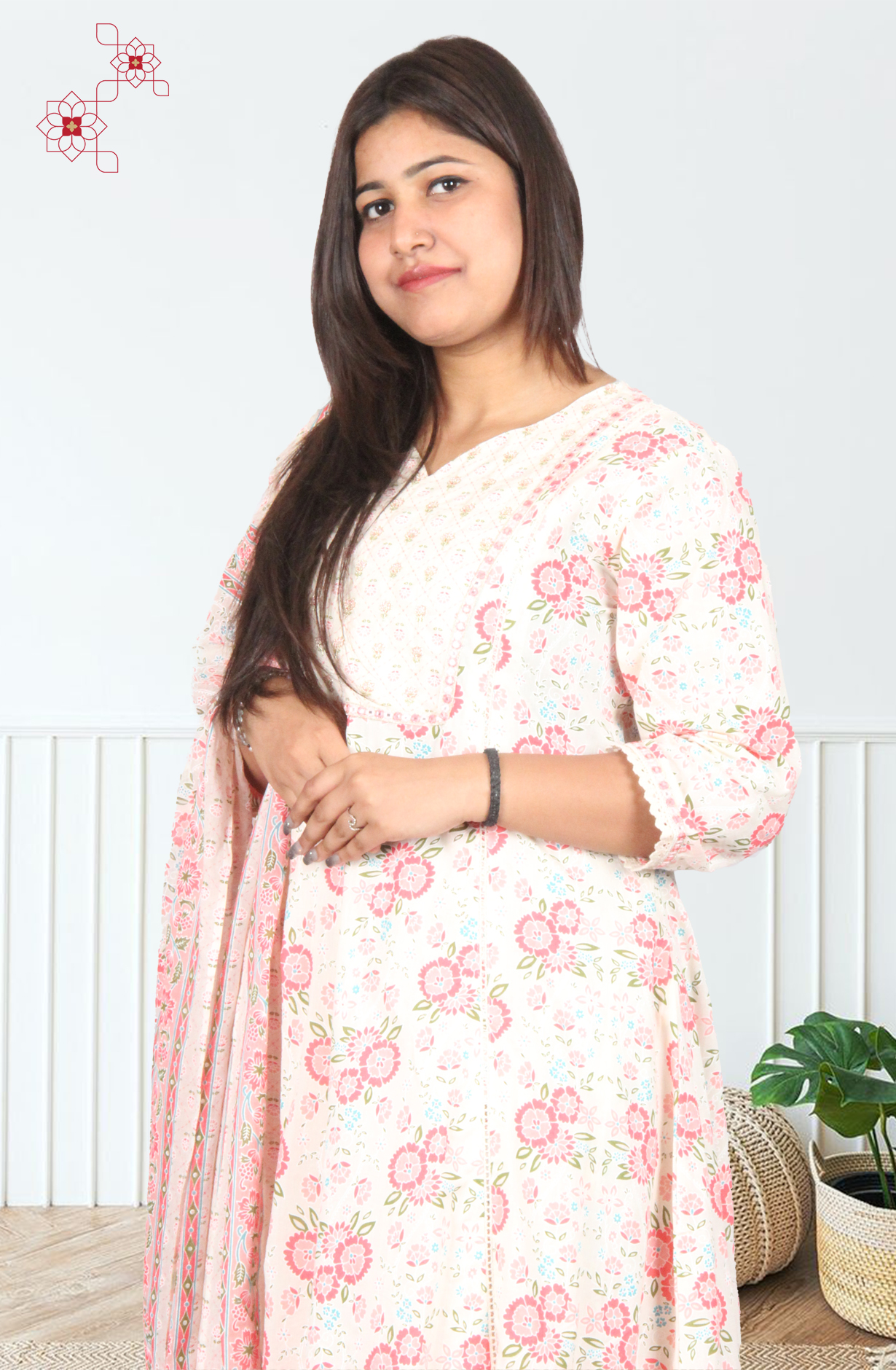 Multi-coloured Stitched Cotton Printed Salwar Suit with Dupatta - 3100910930088 - Available Size M to XXXL