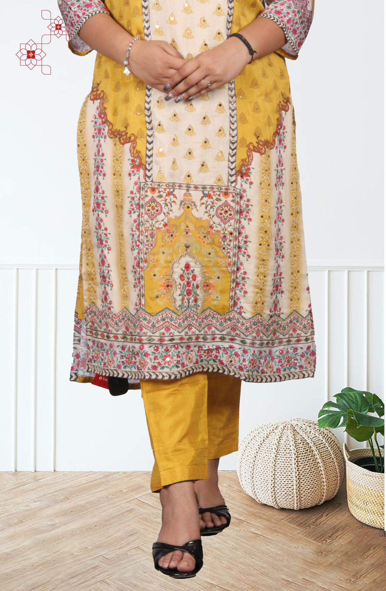 Mustard Yellow Readymade Modal Salwar Suit with Trendy Dupatta - 3103210830092 - Available Size XL to XXL