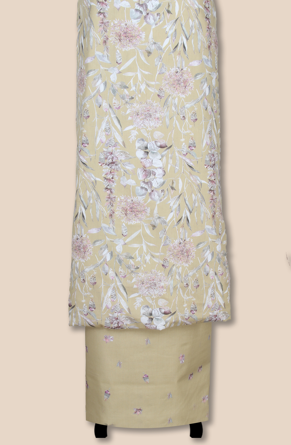 Mehndi Green Cotton Printed Unstitched Salwar Kameez - 319-2002C