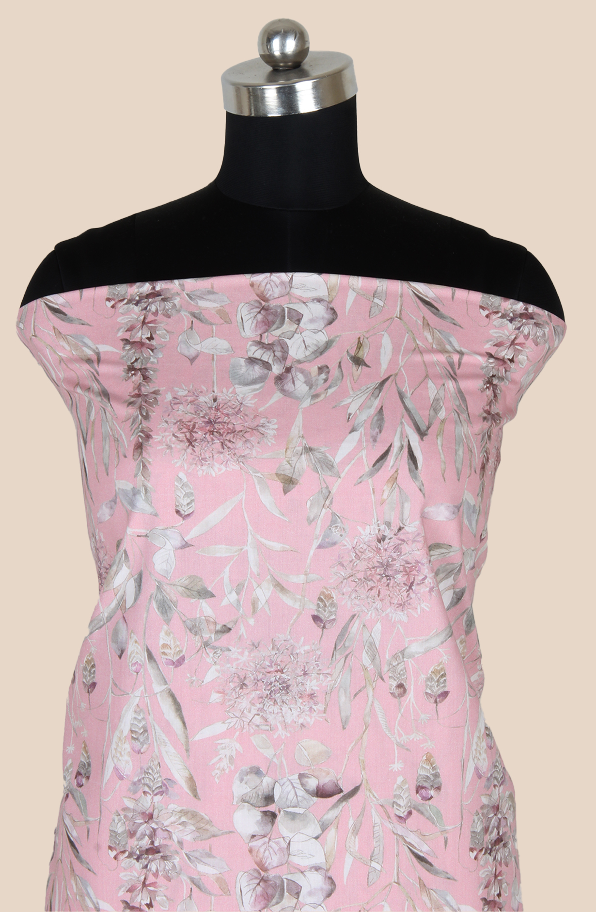 Pink Cotton Printed Unstitched Salwar Kameez - 319-2002D