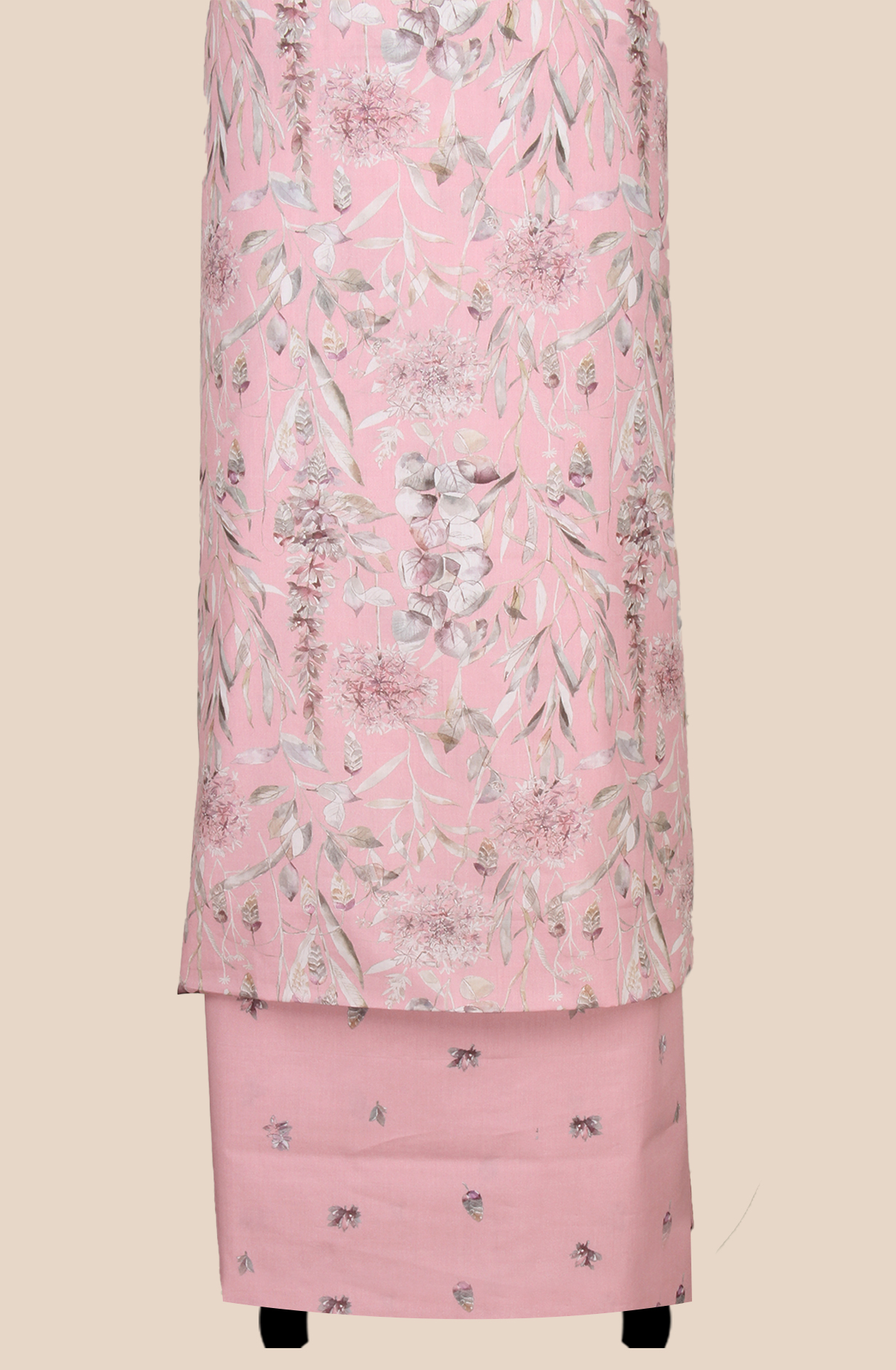 Pink Cotton Printed Unstitched Salwar Kameez - 319-2002D