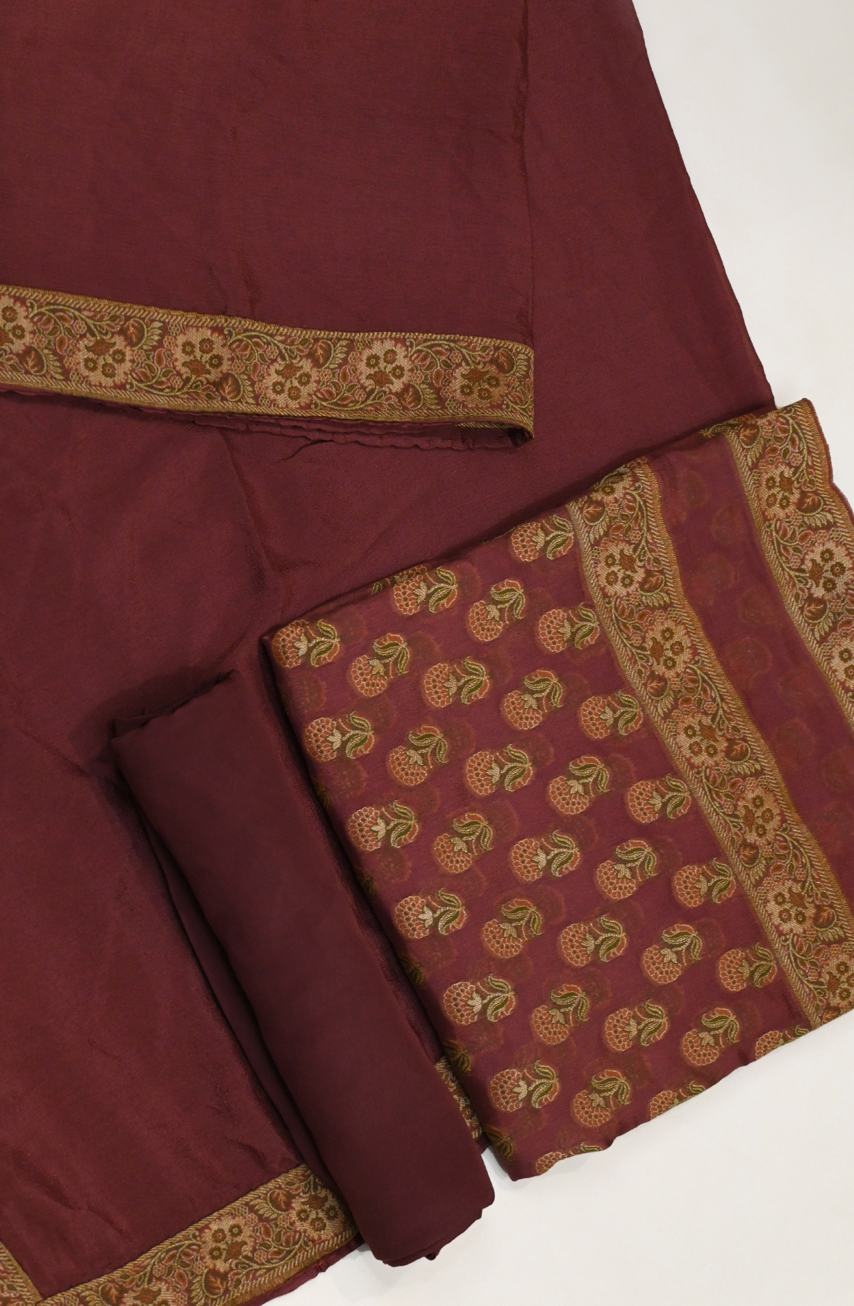 Mauve Crepe Suit Set with Dupatta - 1021-CRPTILFY-2G