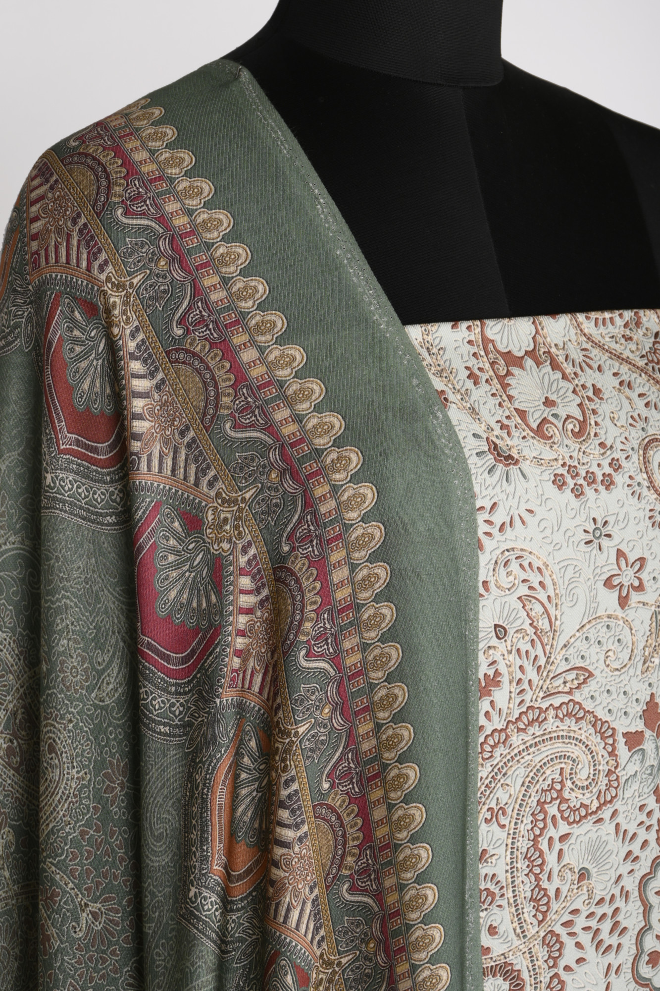 Green Digital Printed Spun Suit set with Spun Dupatta- KOH14293