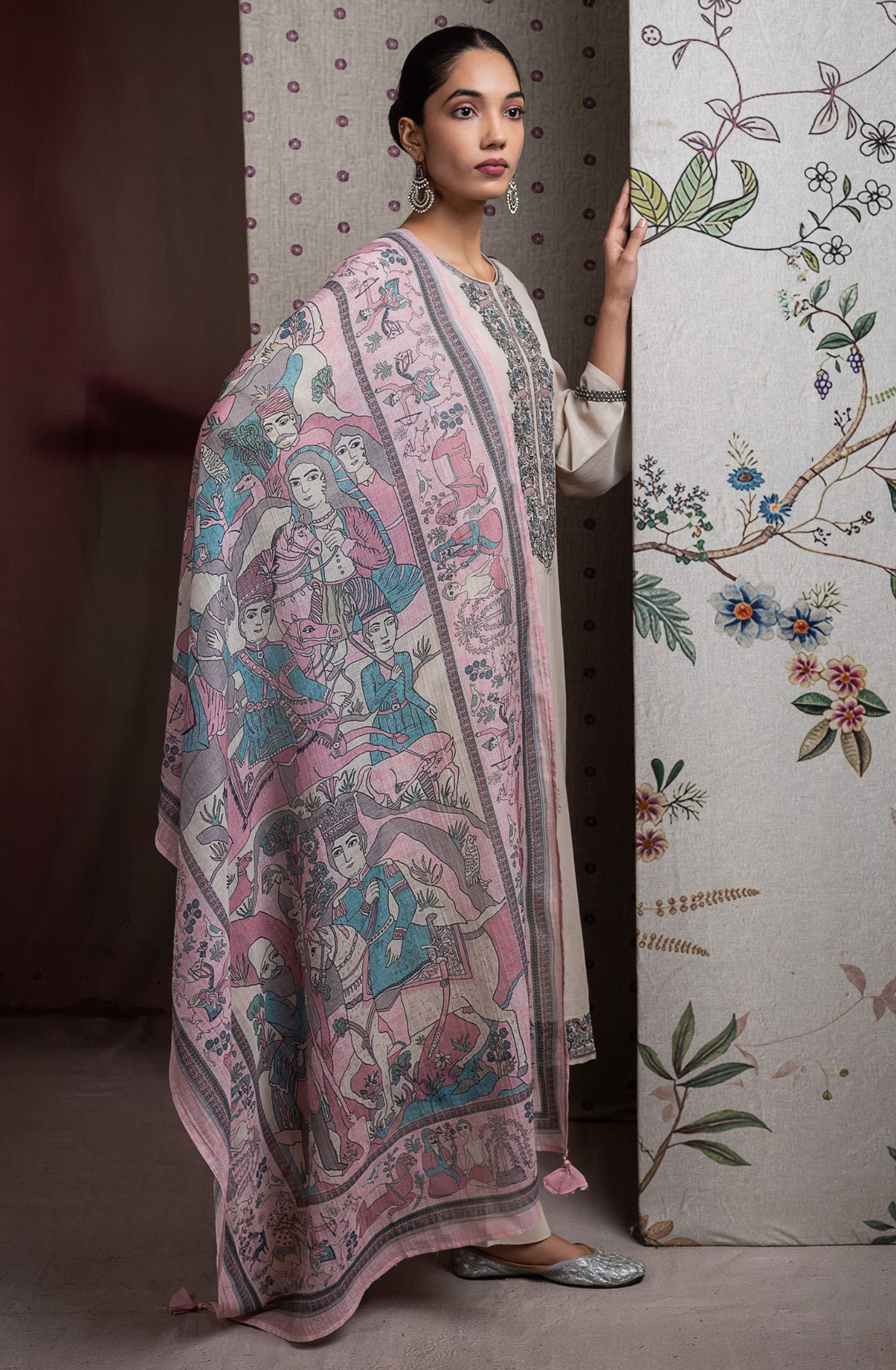 Pista Mul chanderi jacquard beautiful Suit Set with Dupatta - R157-SPR2616