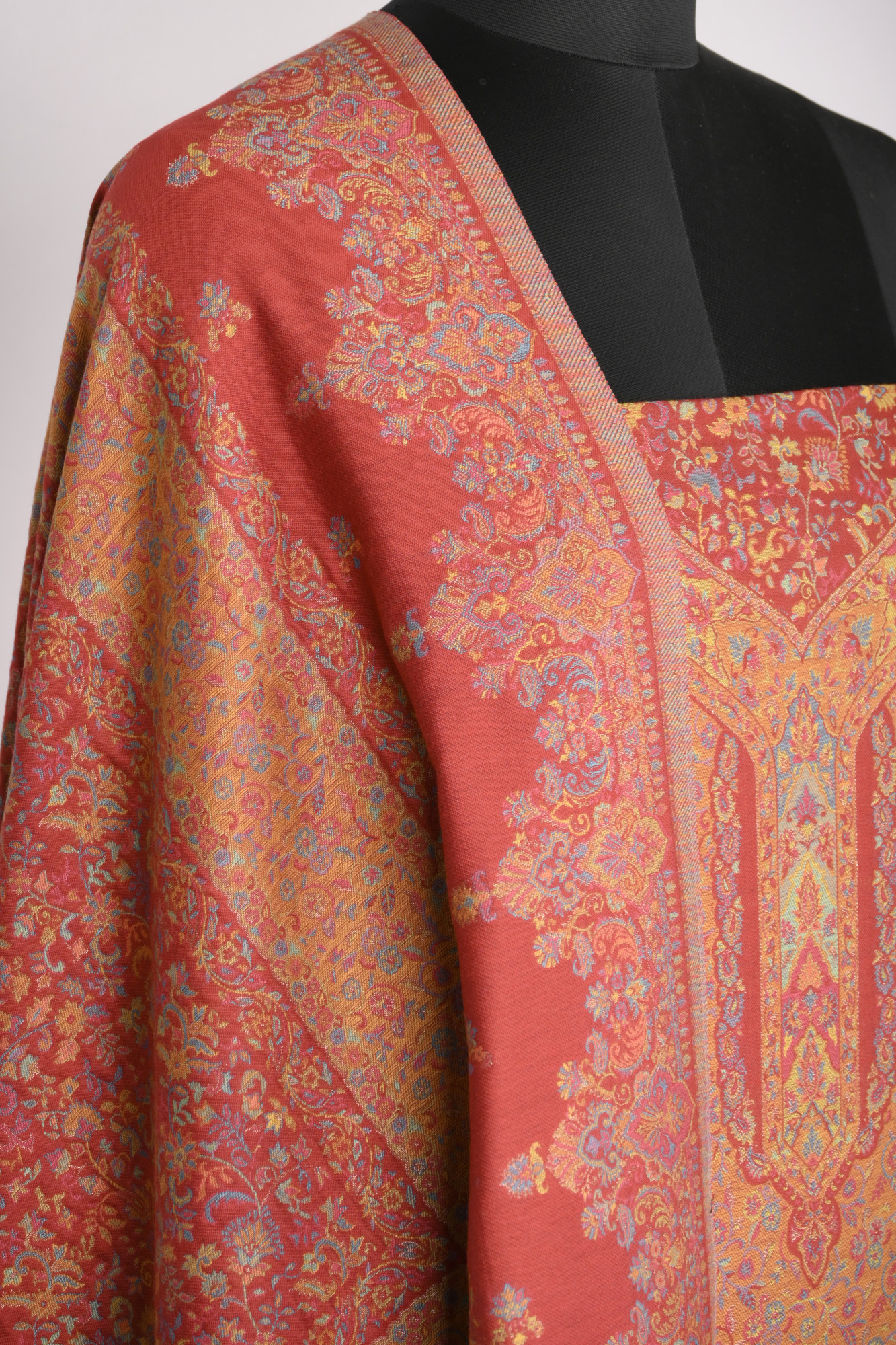 Maroon Pashmina Suit set with Dupatta- 1000-0411D