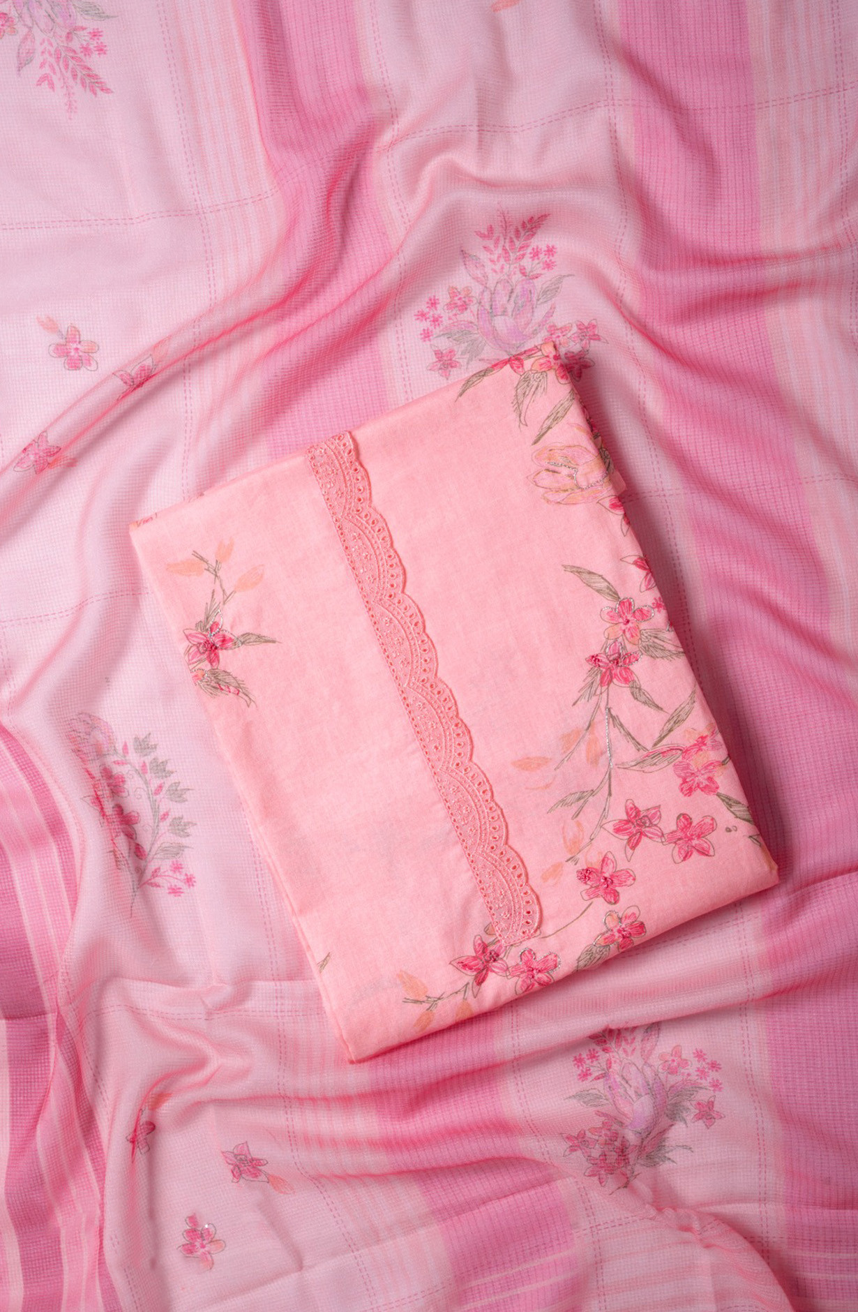 Pink Lawn cotton Digital Printed Suit with Dupatta - VARV38A