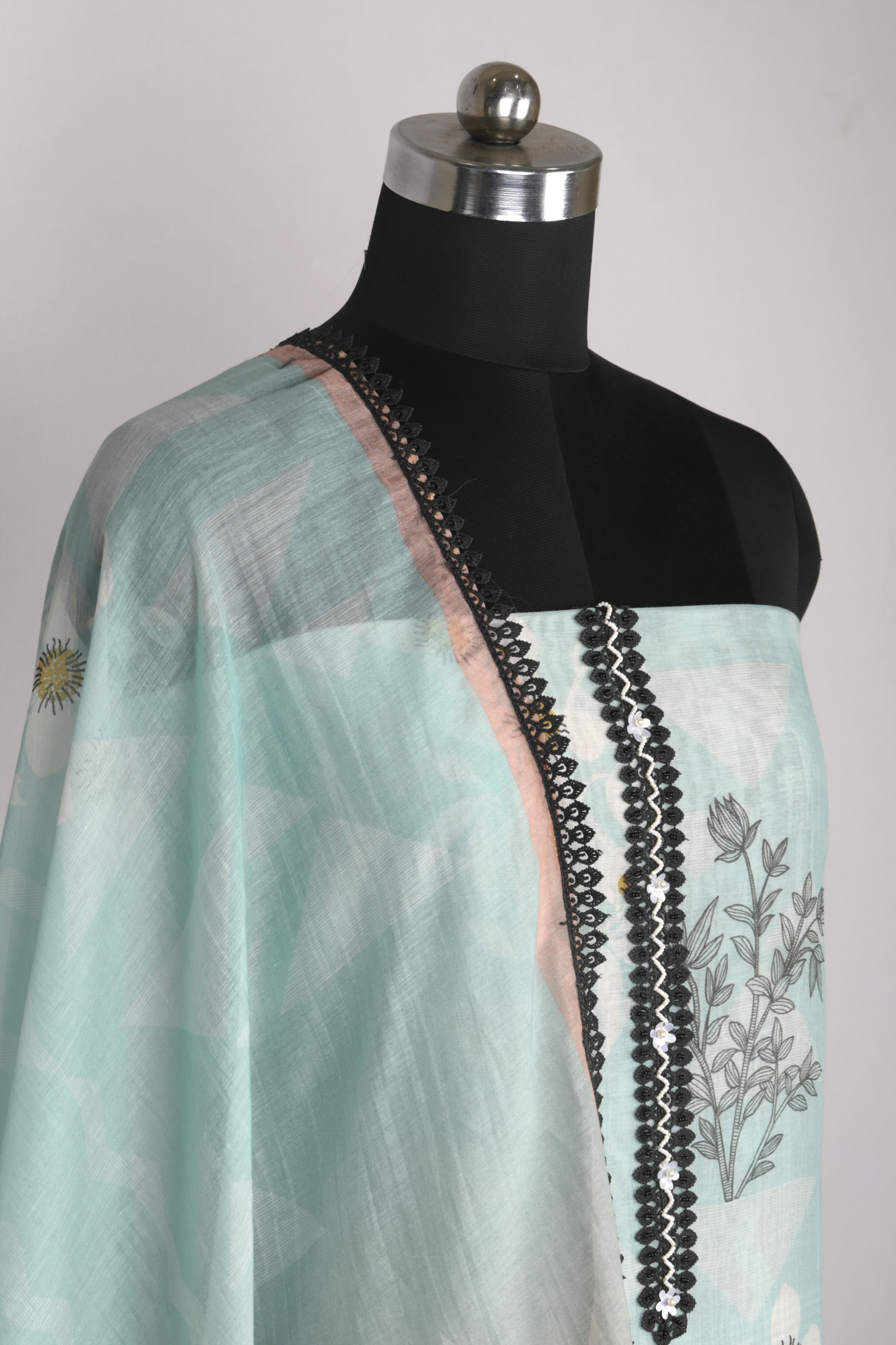 Firozee Mul Cotton Beautiful Suit Set with Dupatta - 1001-JSB1033A