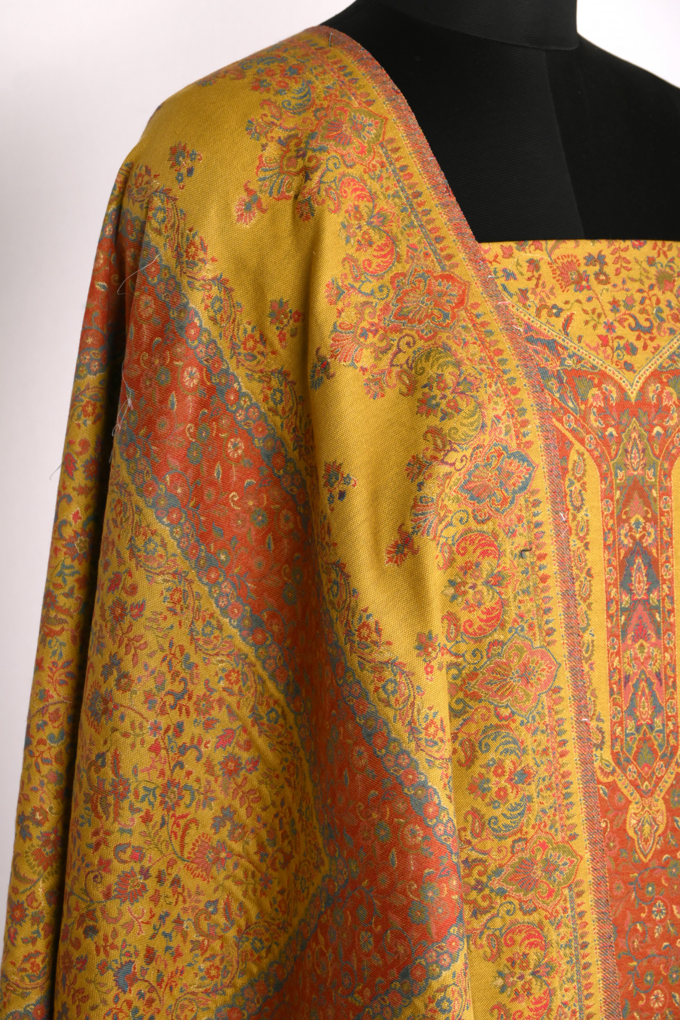 Mustard Pashmina Suit set with Dupatta- 1000-0411E