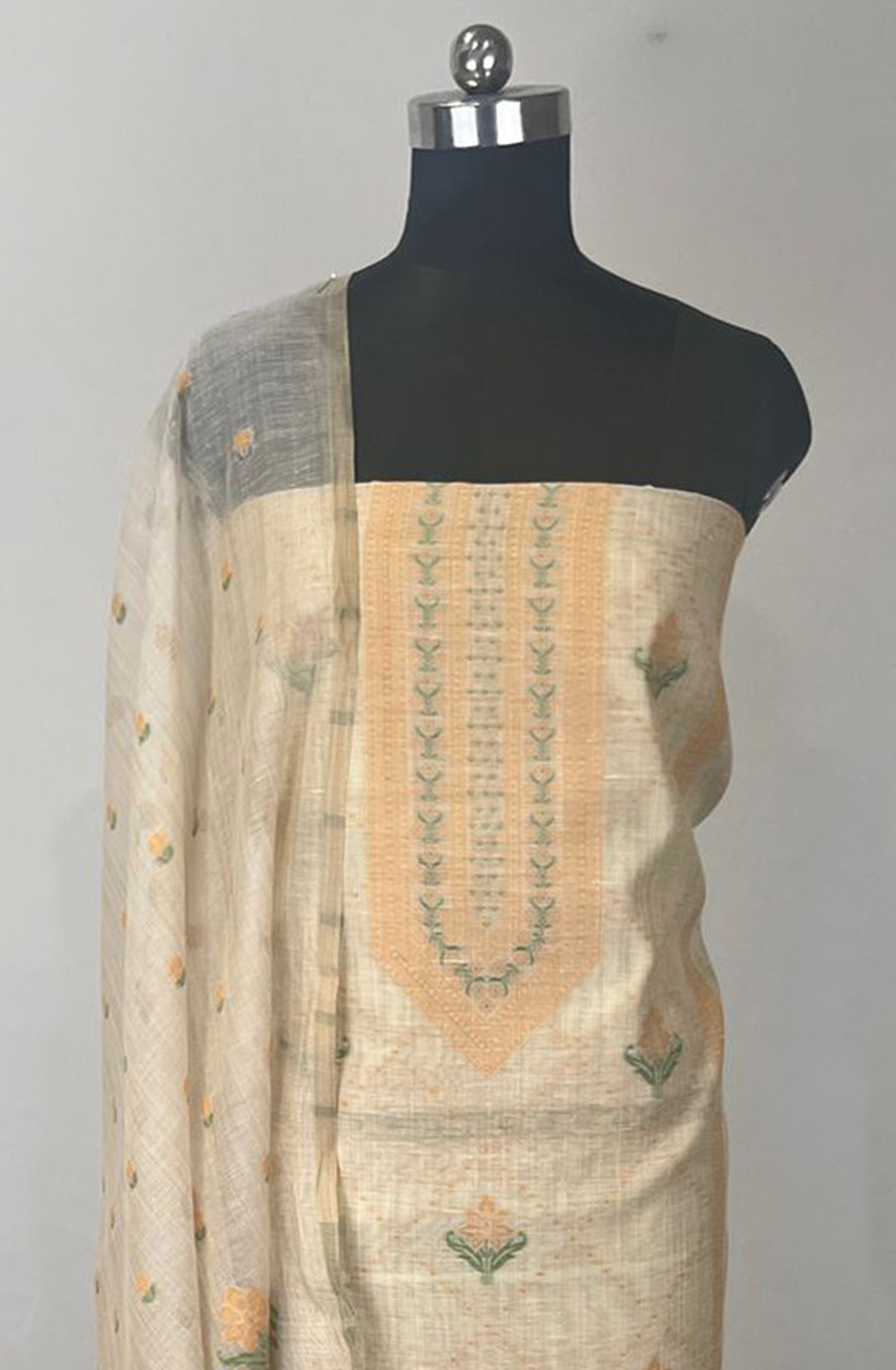 Orange Chanderi Beautiful Suit Set with Chanderi Dupatta - 131-MW175A