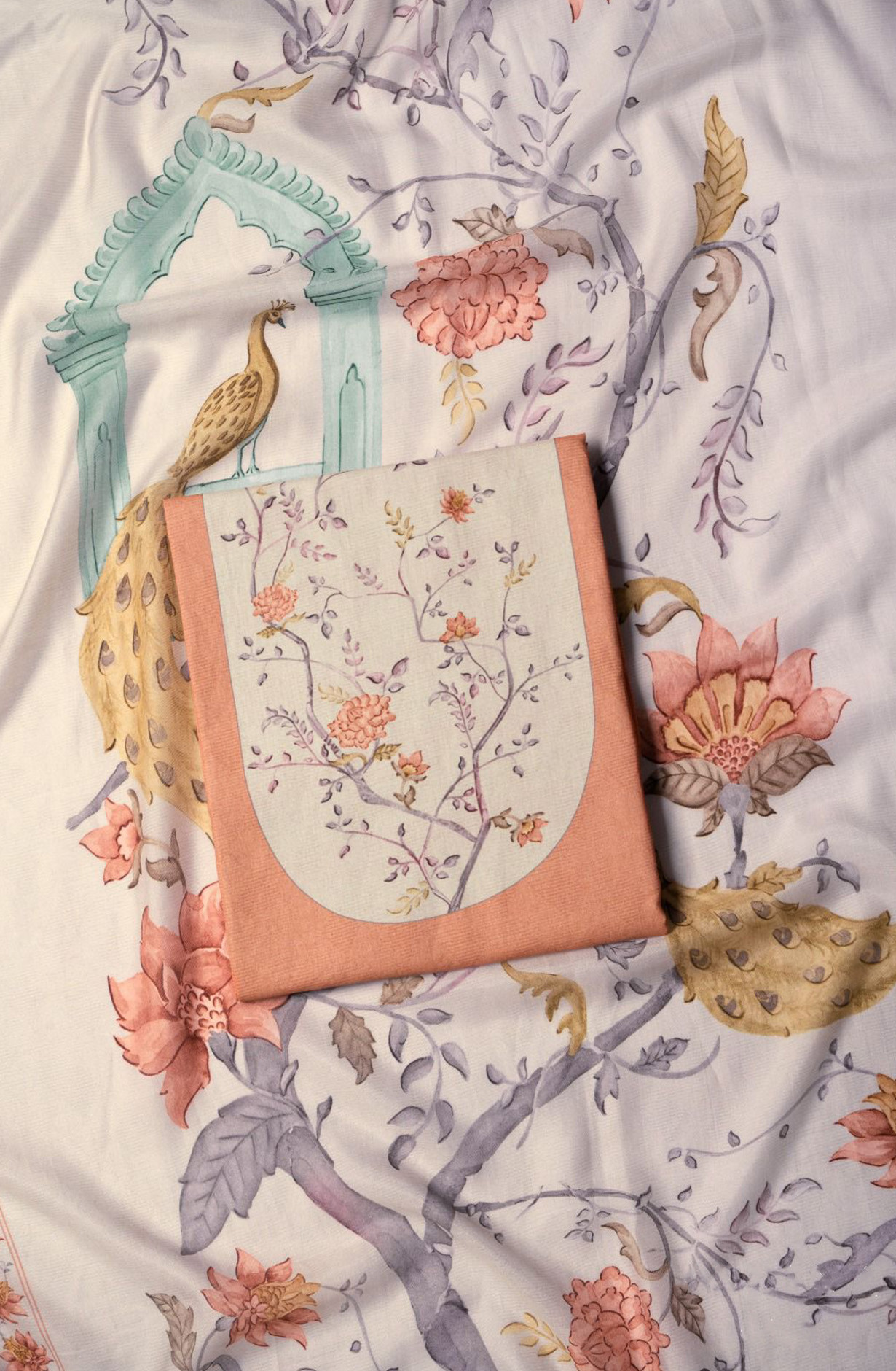 Orange Lawn cotton Digital Printed Suit with Dupatta - VARV64D