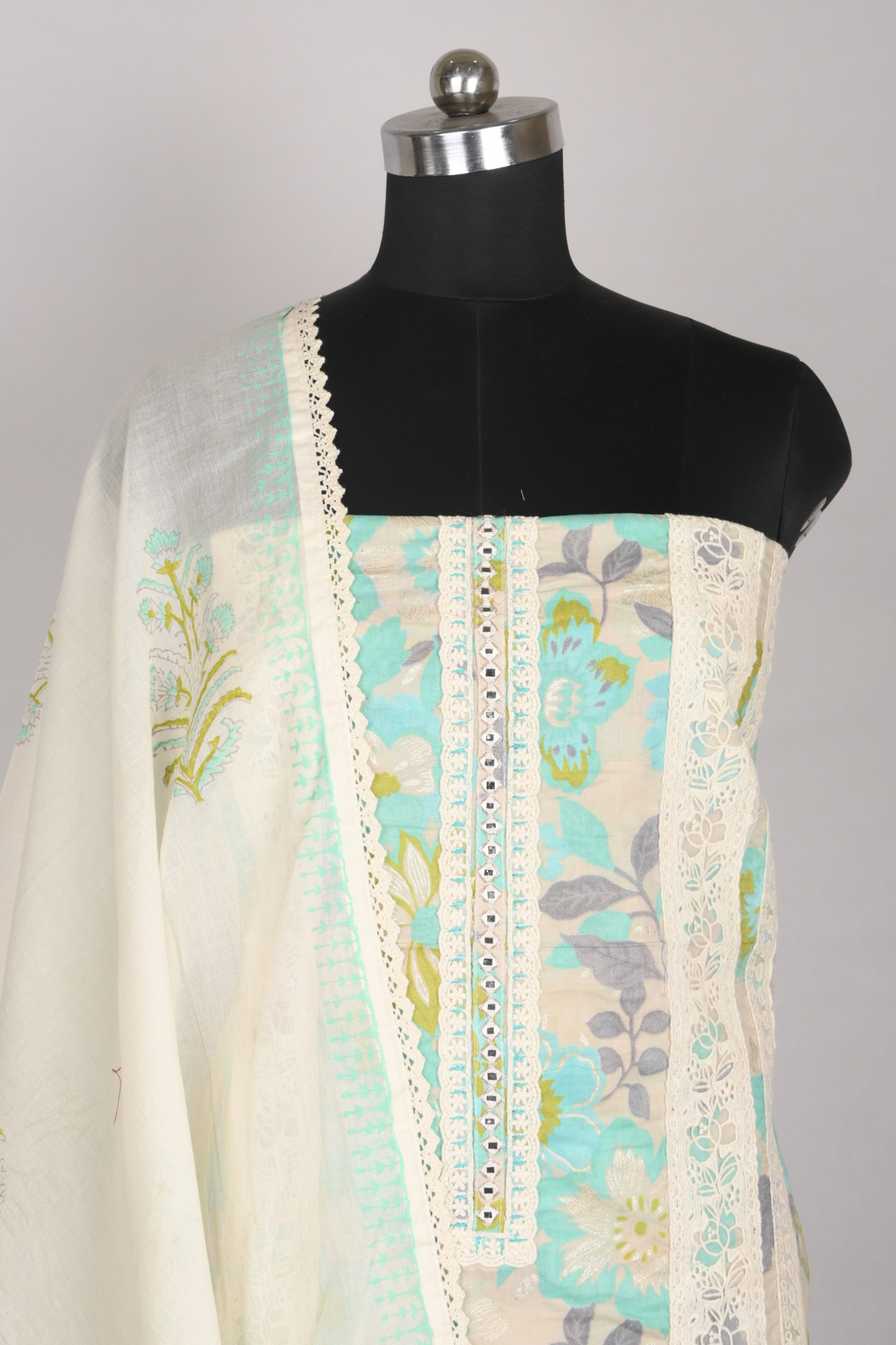 Firozee Cotton Beautiful Suit Set with Dupatta - 944-5858