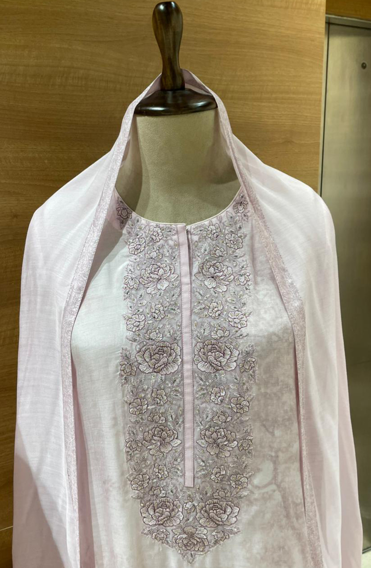 Pink Muslin Printed Suit Set with Dupatta - R157-SPR2670