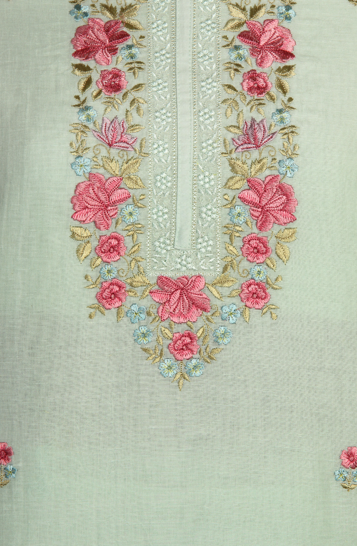 Sea Green Cotton Embroidered Salwar Kameez with Dupatta - R157-SPR1523B