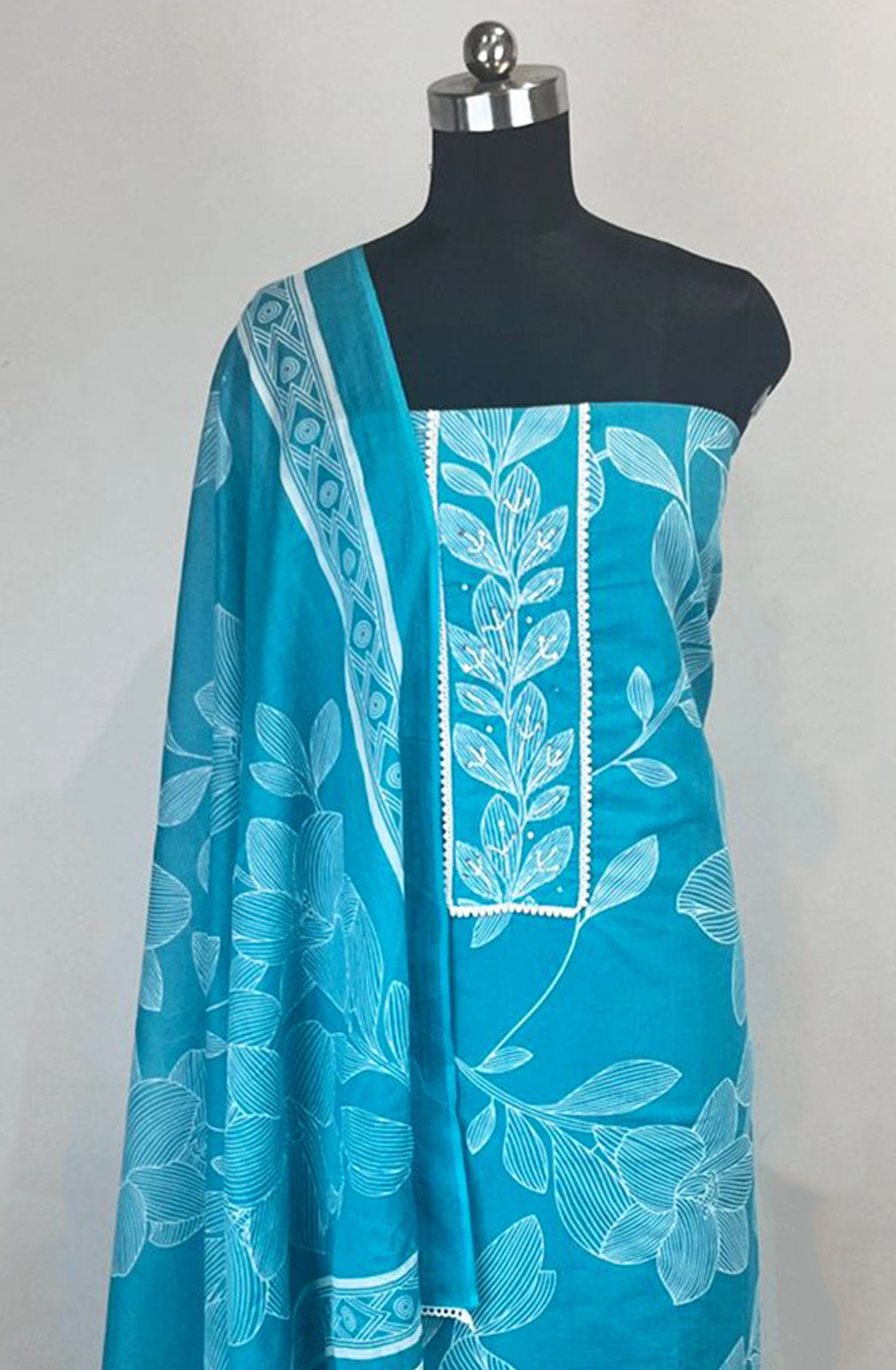Firozee Printed Cotton Unstitched Suit Set with Dupatta - 983-4850-14A