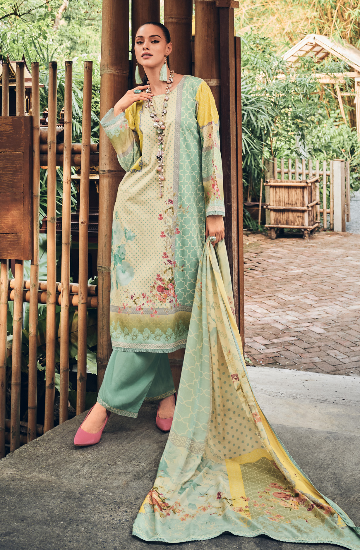 Sea Green Beautiful Cotton Digital Printed Salwar Suit - SHOSOL01
