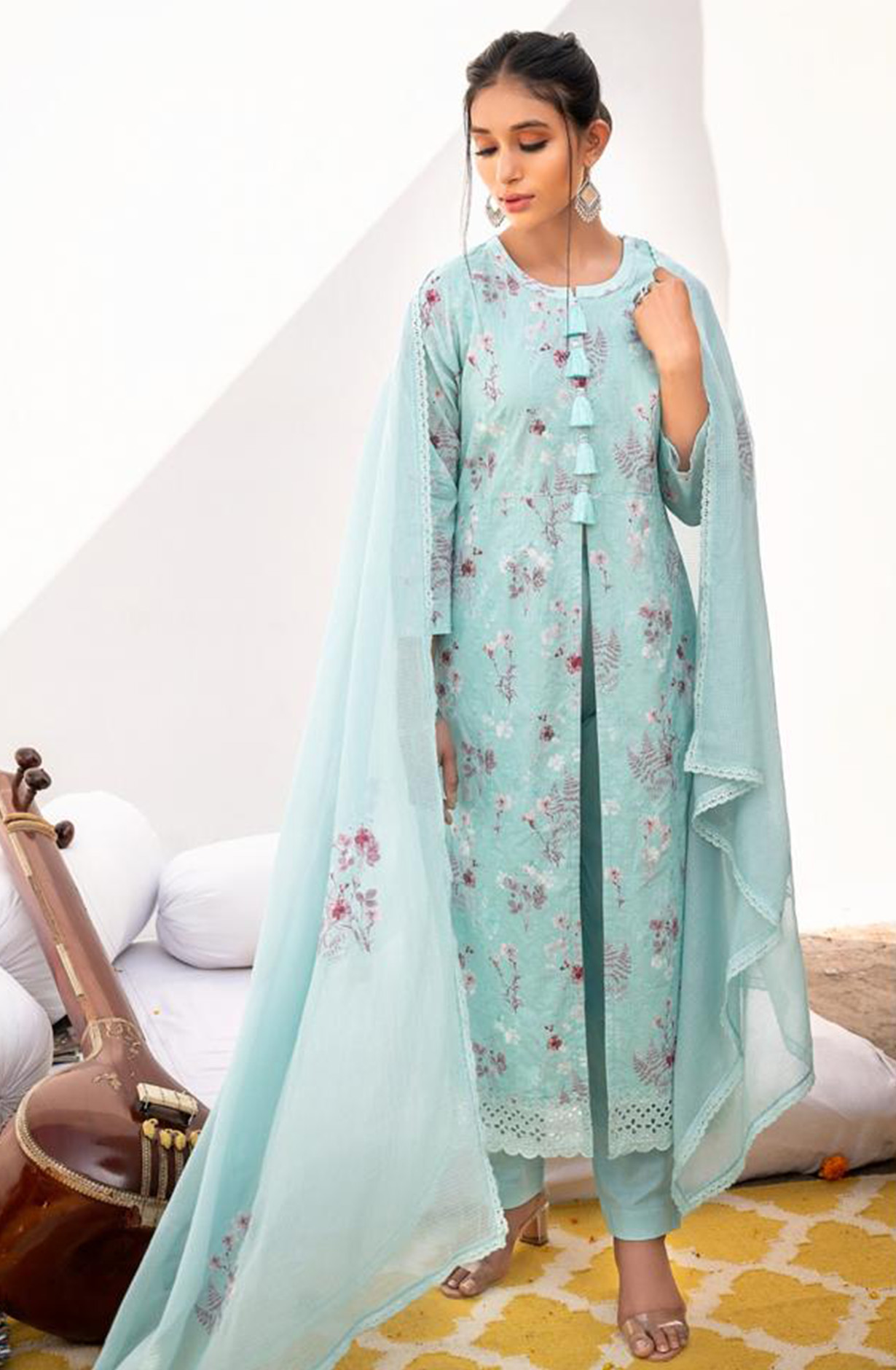 Firozee Pure Cotton Lawn Beautiful Suit Set with Dupatta - MAG1004B