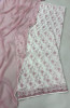 Pink pure cotton unstitched beautiful Suit Set with Dupatta - SAHNT119A