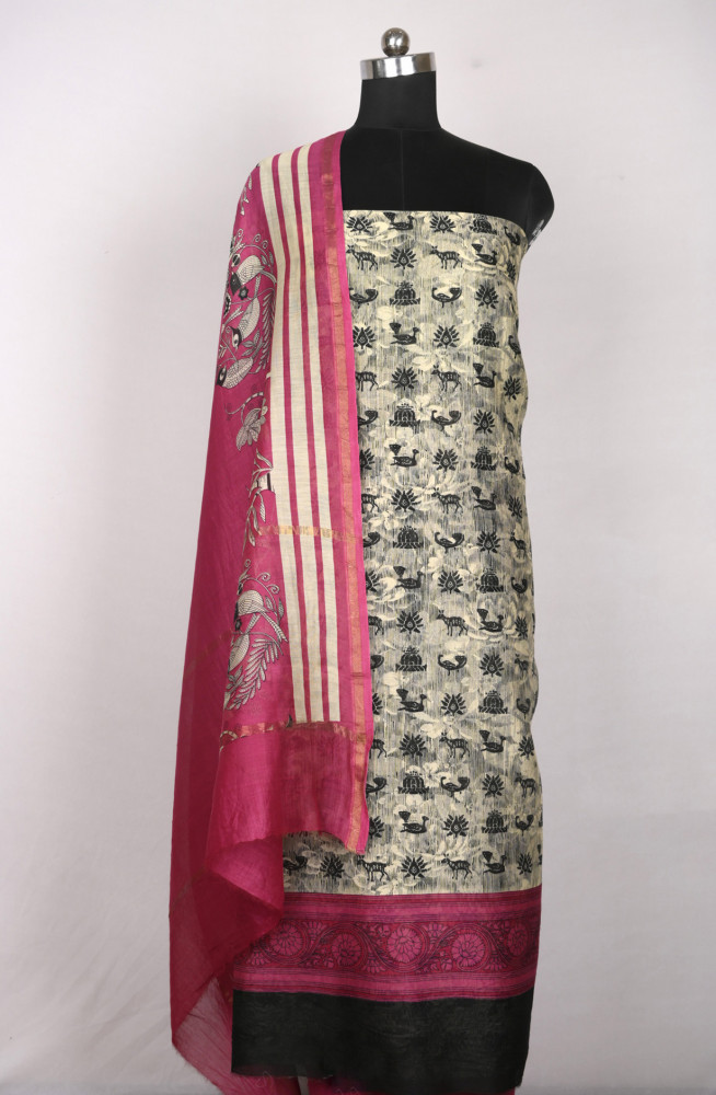 Image of Magenta Maheshwari Beautiful Suit Set with Dupatta - 811-S151-445-119-1D