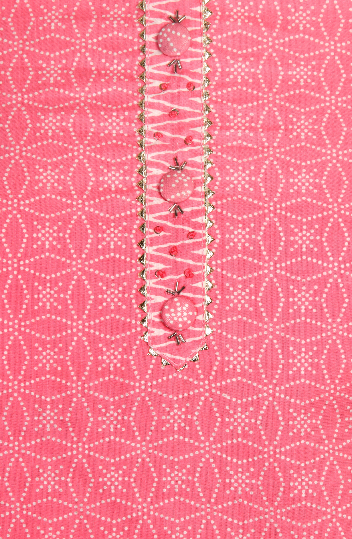 Pink Cotton Printed Salwar Suit with Dupatta - 983-4406