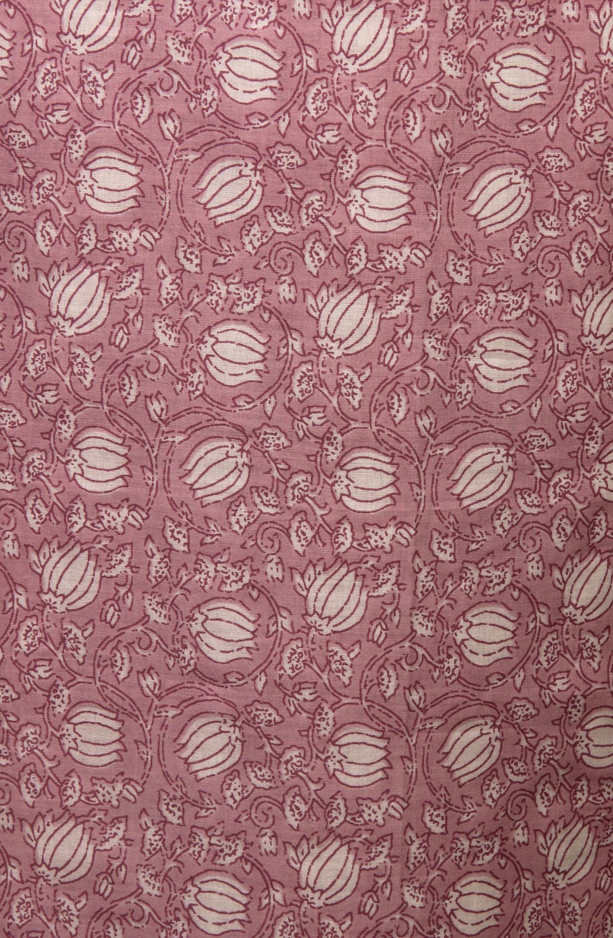 Off-white and Lavender Cotton Printed Salwar Suit with Dupatta - 693-AAJ1292