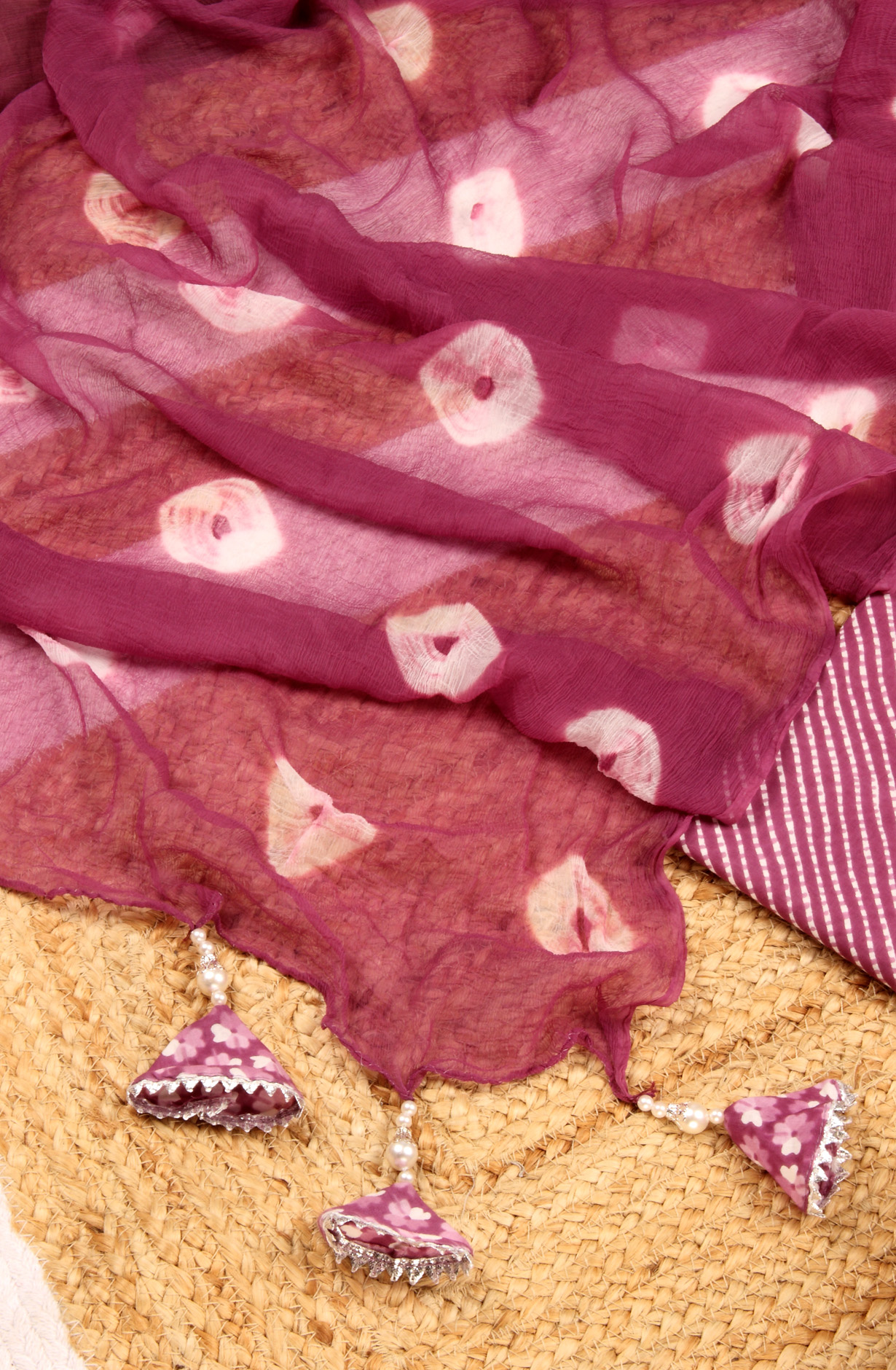 Purple Cotton Printed Unstitched Salwar Suit with Chiffon Dupatta - 693-AAJ1325A