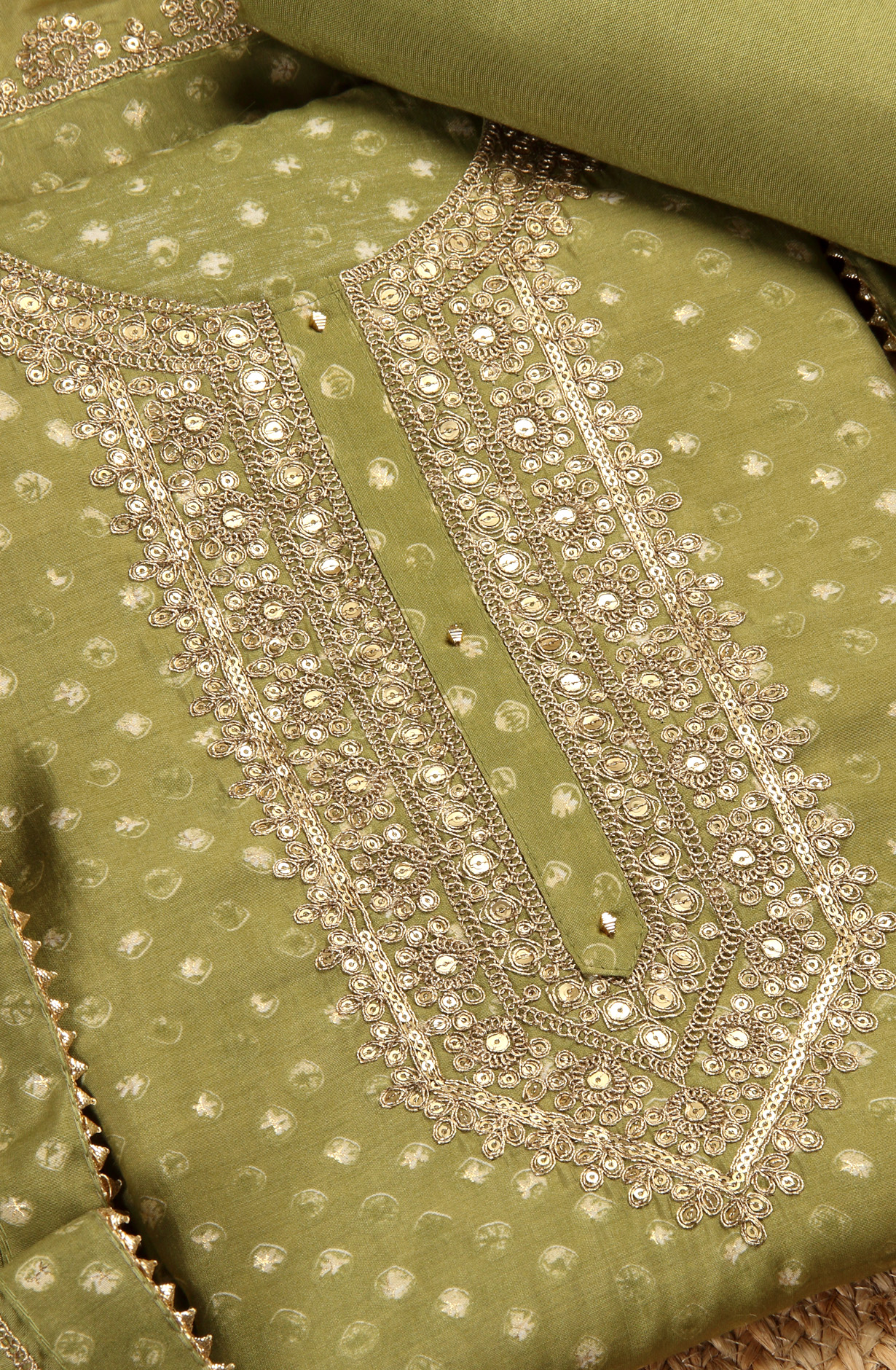 Mehndi Green Modal Salwar Suit with Dupatta - 693-BFC16203