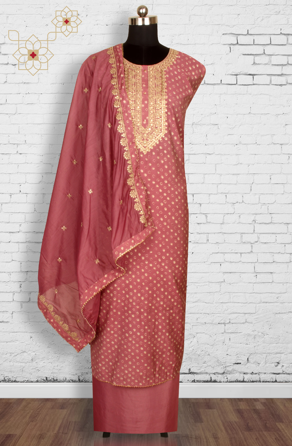 Mauve Modal Salwar Suit with Dupatta - 693-BFC16203B