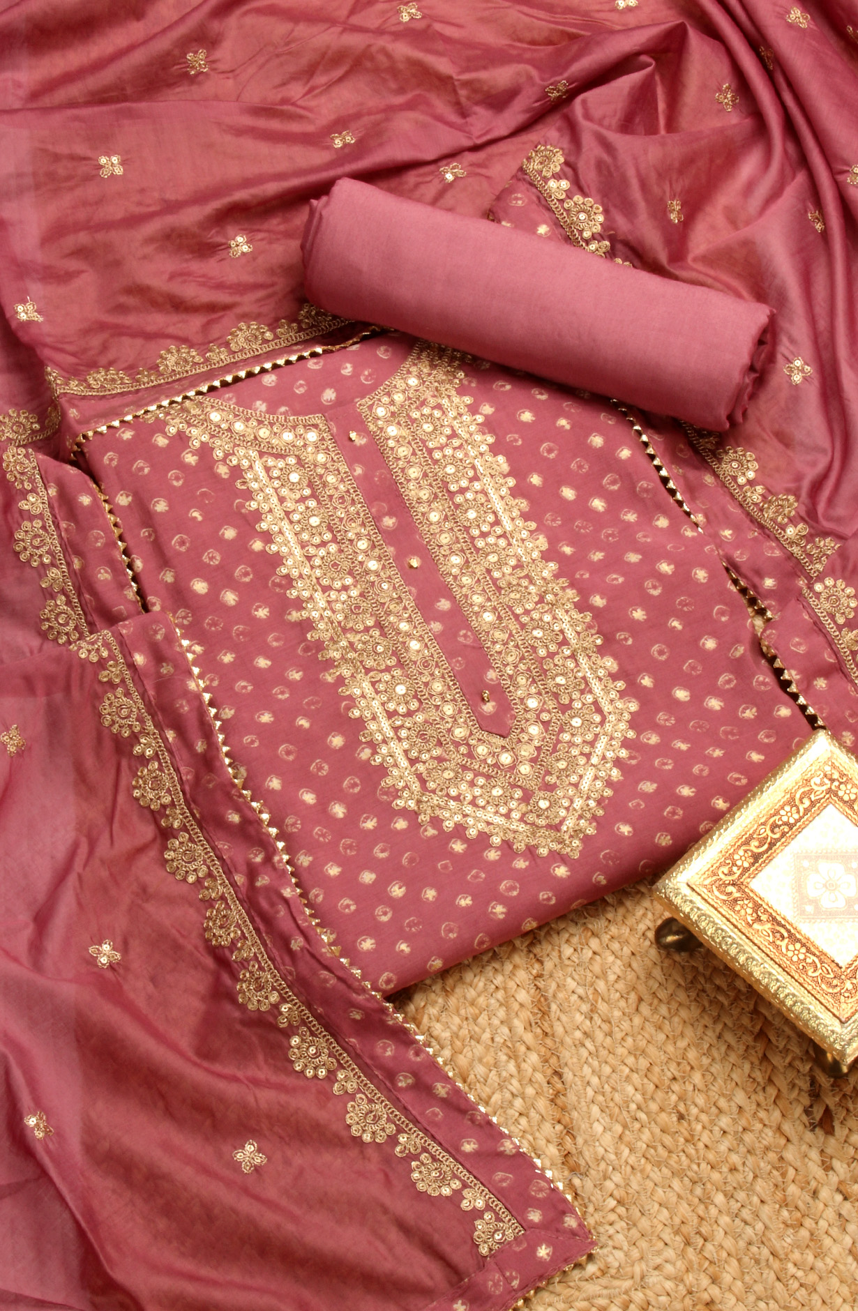 Mauve Modal Salwar Suit with Dupatta - 693-BFC16203B