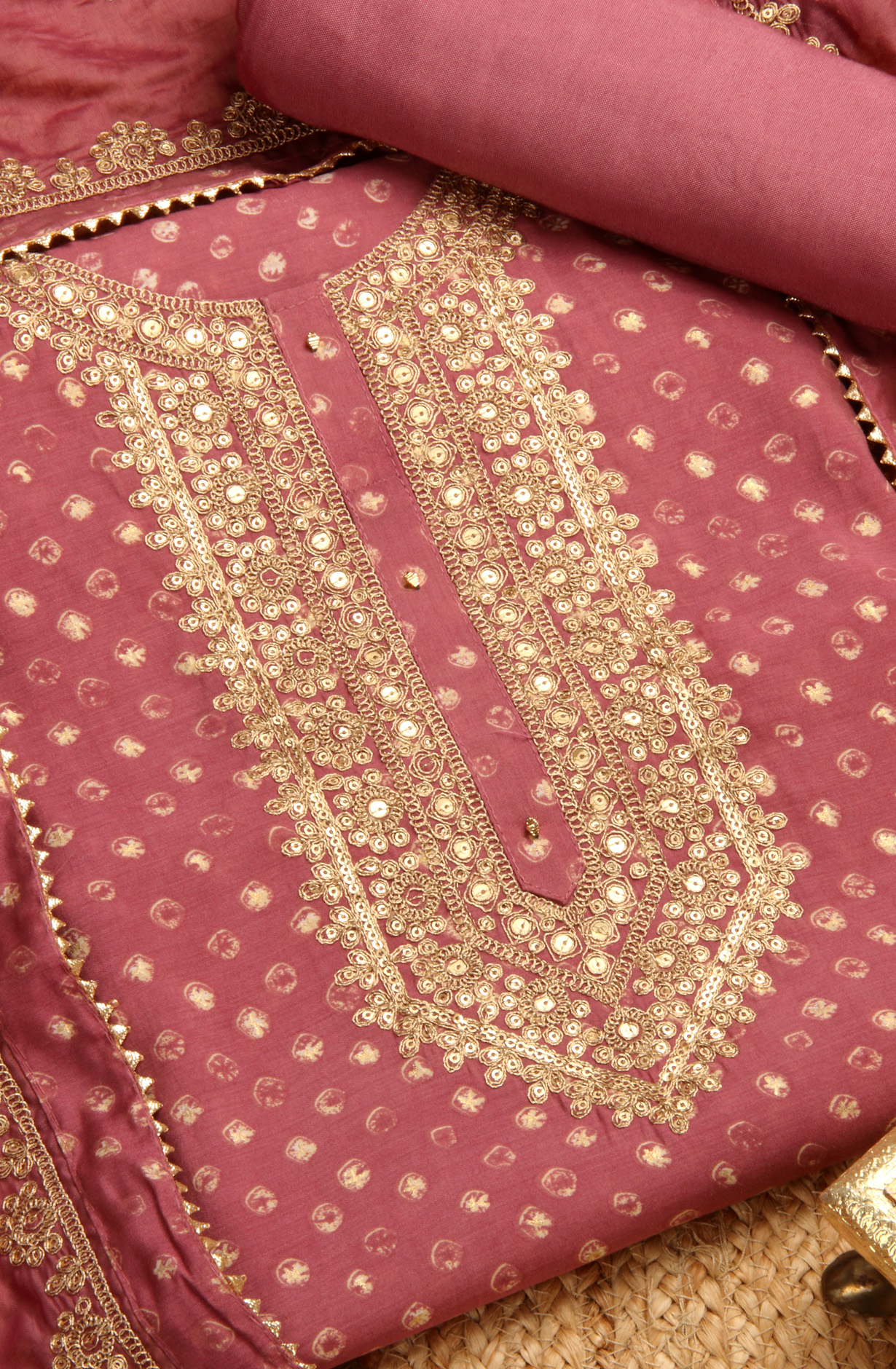 Mauve Modal Salwar Suit with Dupatta - 693-BFC16203B