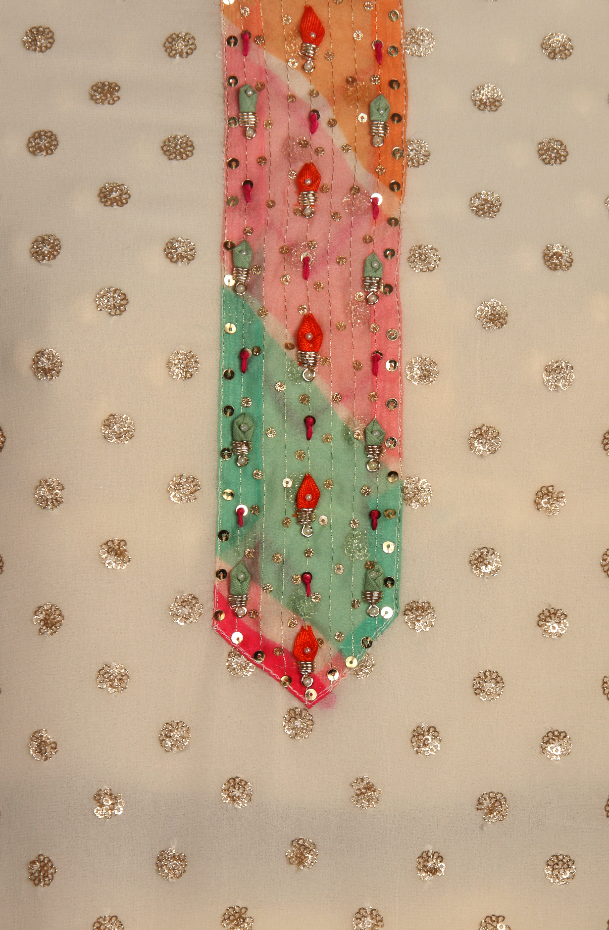 Cream Designer Georgette Salwar Kameez with Chiffon Dupatta - 693-JDF2646