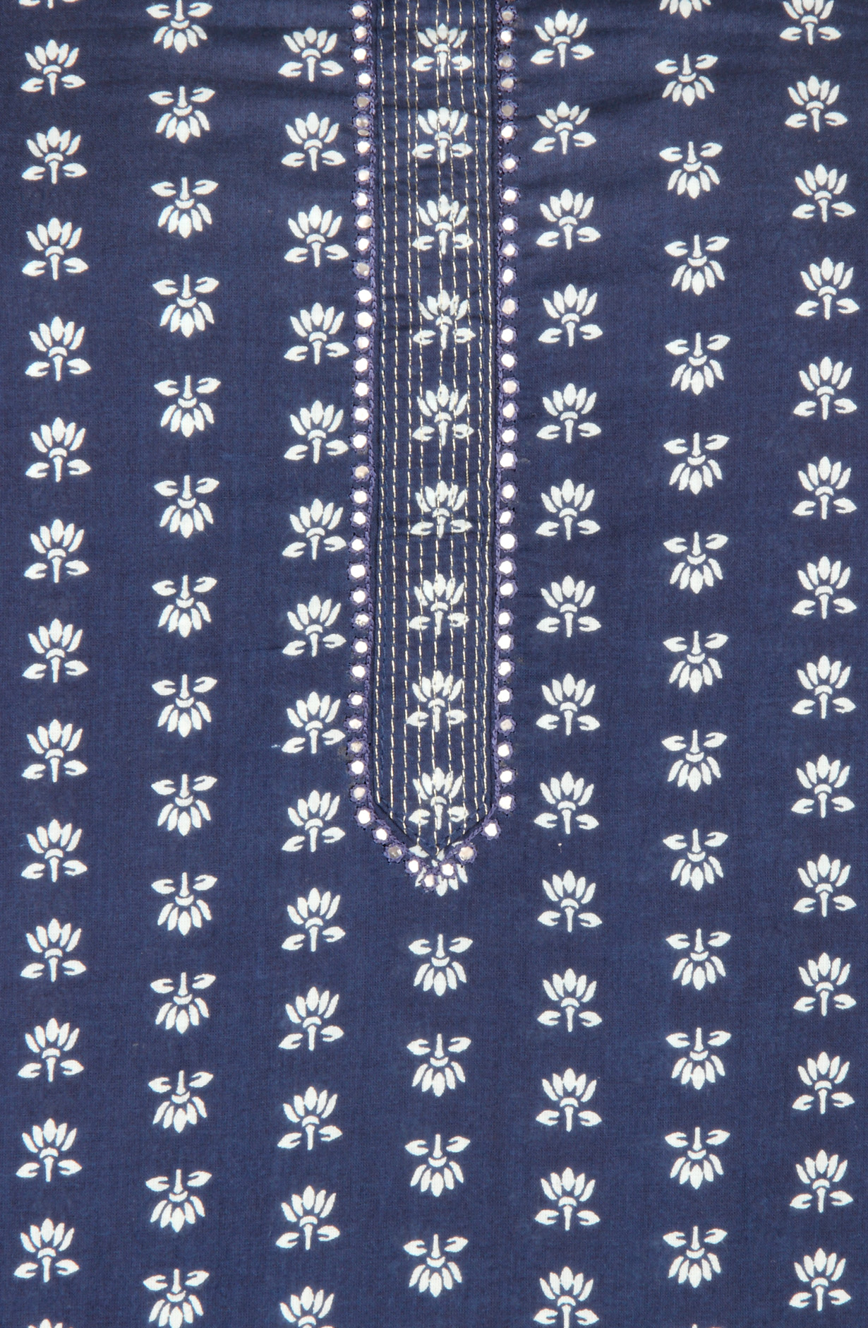 Blue Cotton Unstitched Printed Salwar Dress Material - 693-JDF2663