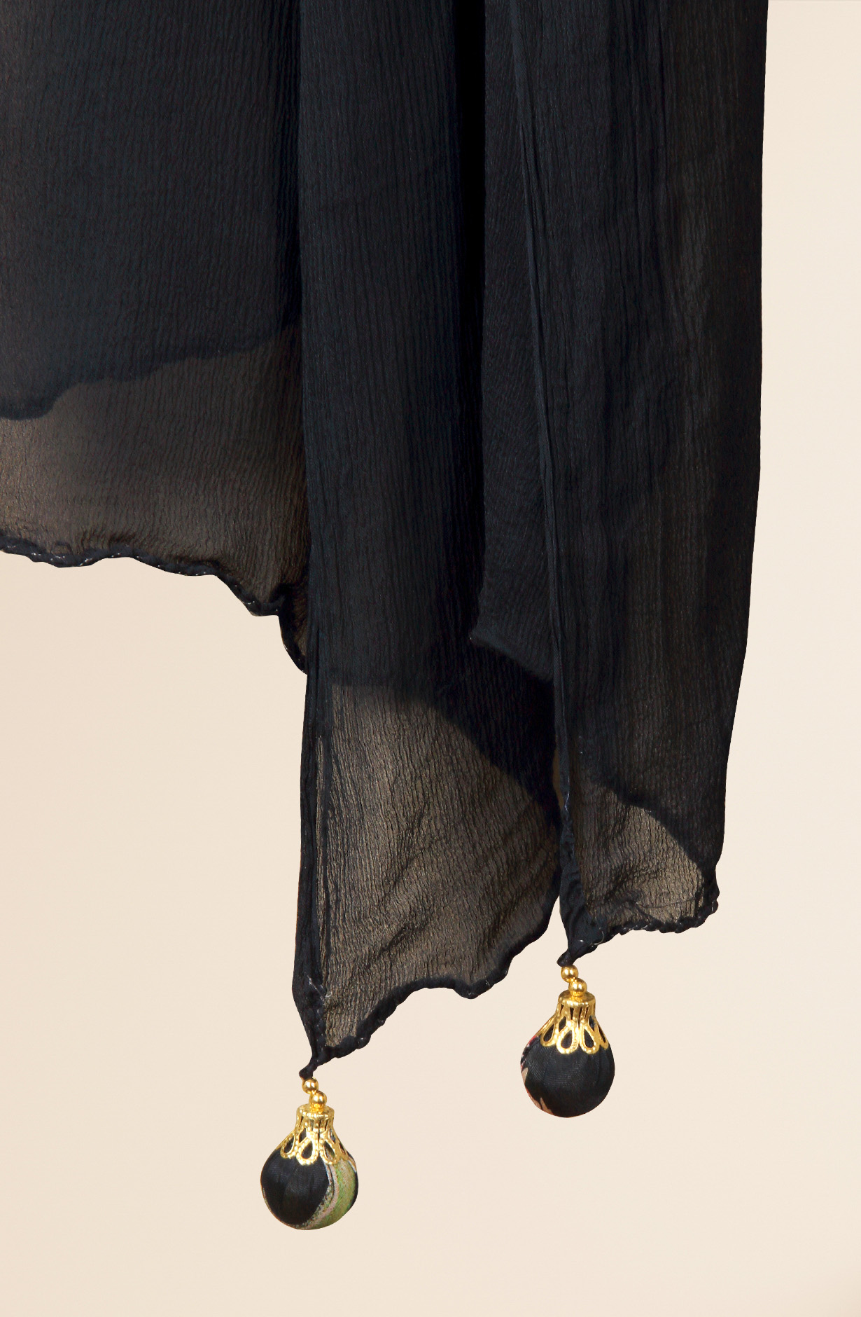 Dark Blue Chinon Digital Printed Suit-sets with Chiffon Dupatta - 693-JFJ444A