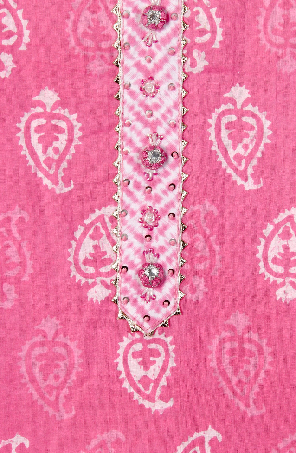 Pink Cotton Printed Salwar Suit with Chiffon Dupatta - 693-MSC22419A