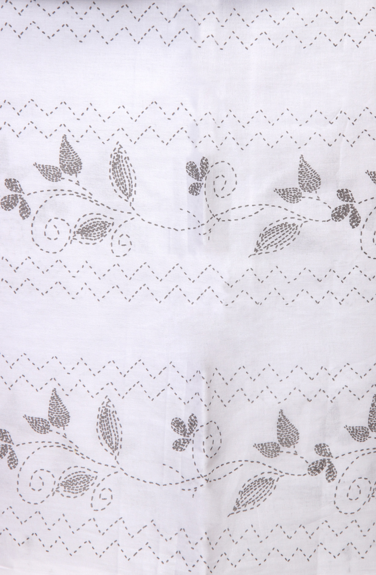 Black Cotton Printed Salwar Kameez with Chiffon Dupatta - 693-MSC22456