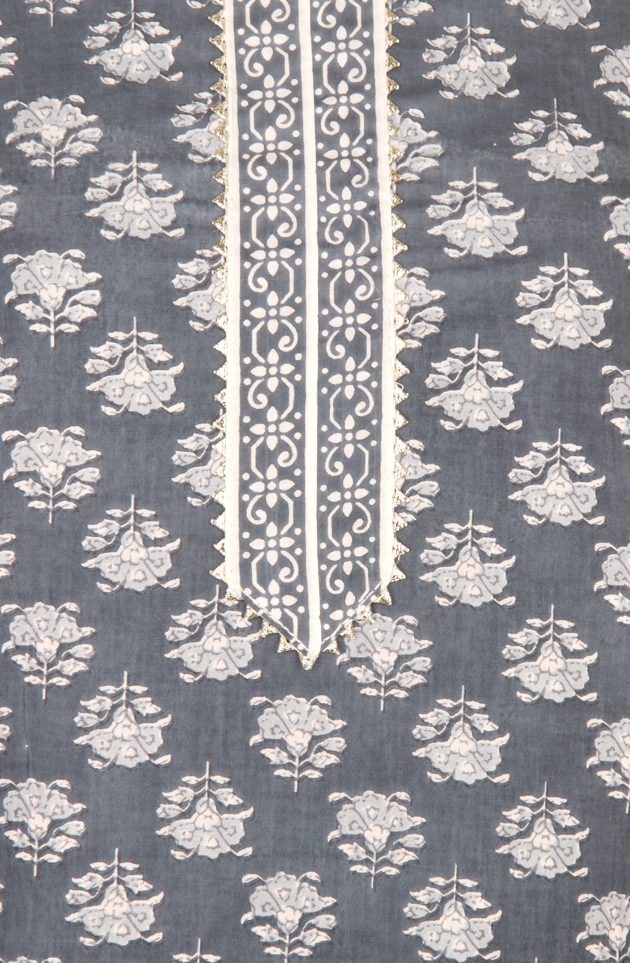 Grey Cotton Unstitched Printed Salwar Dress Material - 693-MSC22483