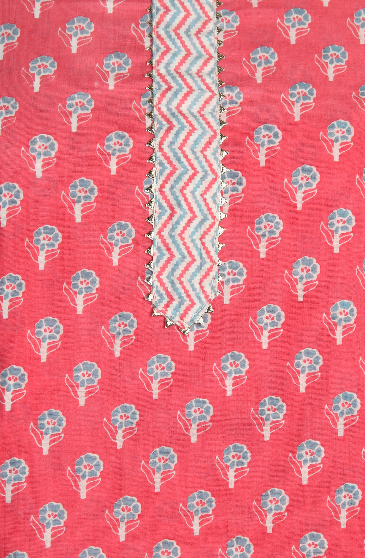 Pink Cotton Printed Unstitched Salwar Dress Material - 693-MSC22515