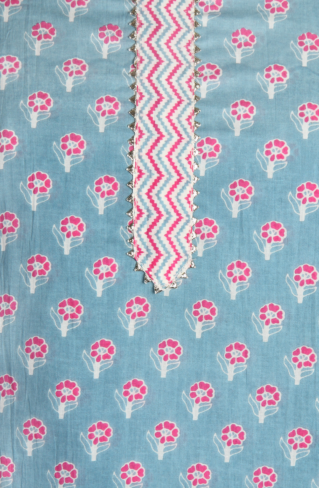 Grey Cotton Printed Unstitched Salwar Dress Material - 693-MSC22515A