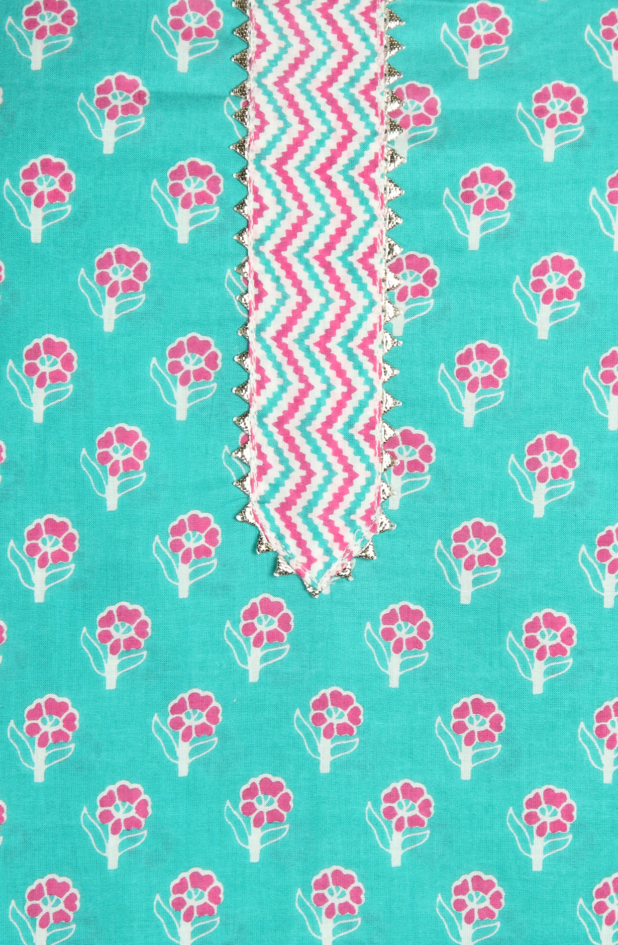 Green Cotton Printed Unstitched Salwar Dress Material - 693-MSC22515B