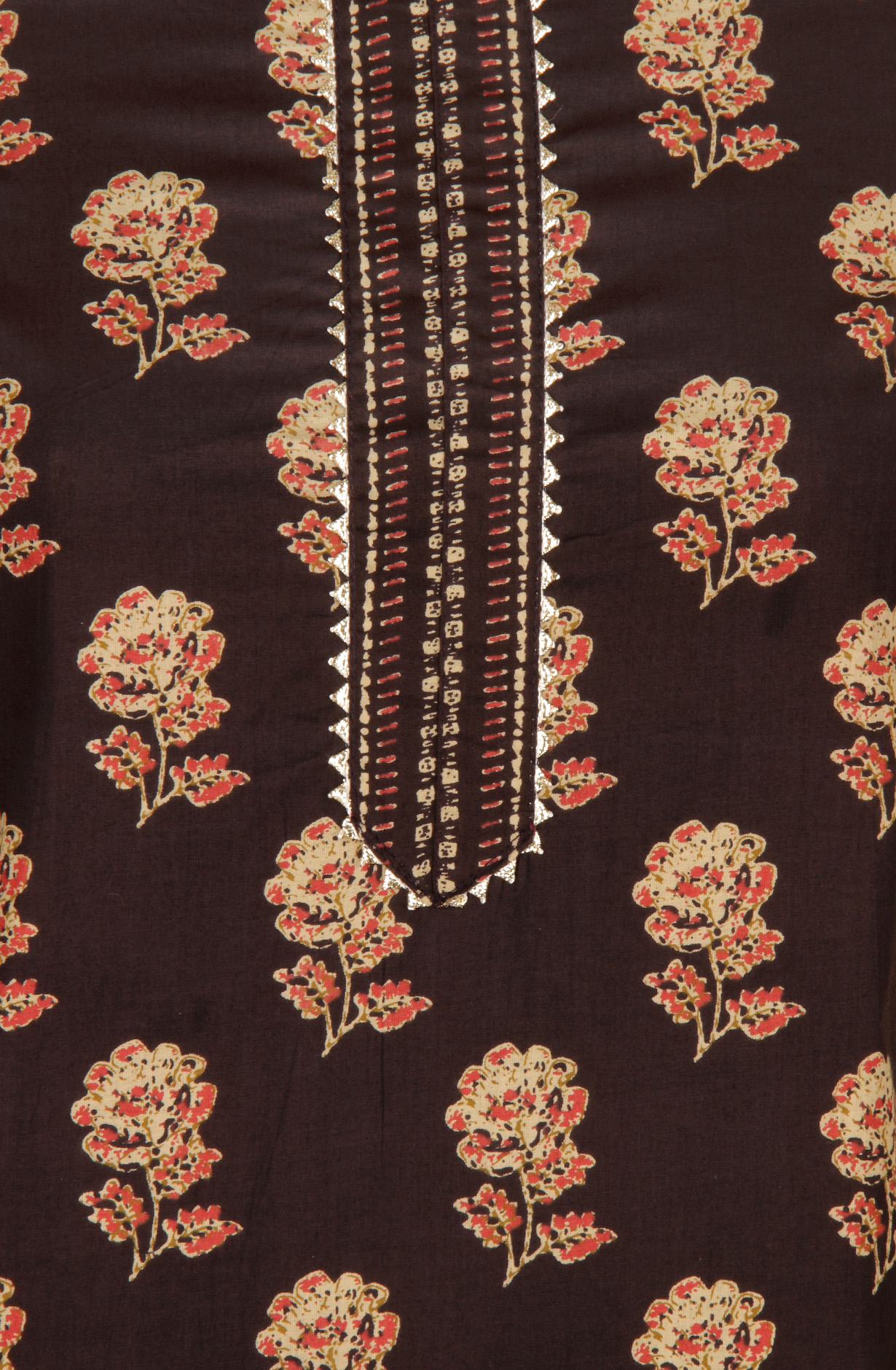 Coffee Brown Cotton Unstitched Printed Salwar Dress Material - 693-MSC22545A