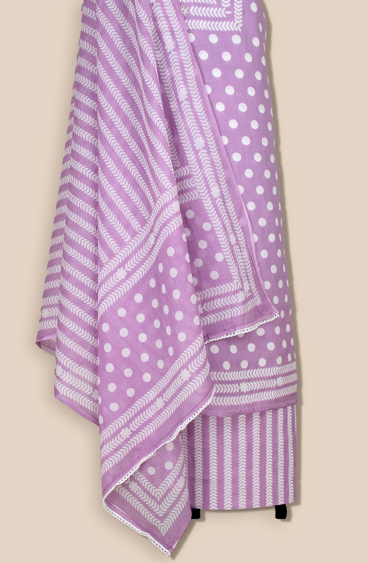 Purple Cotton Unstitched Printed Salwar Dress Material - 693-MSC22861