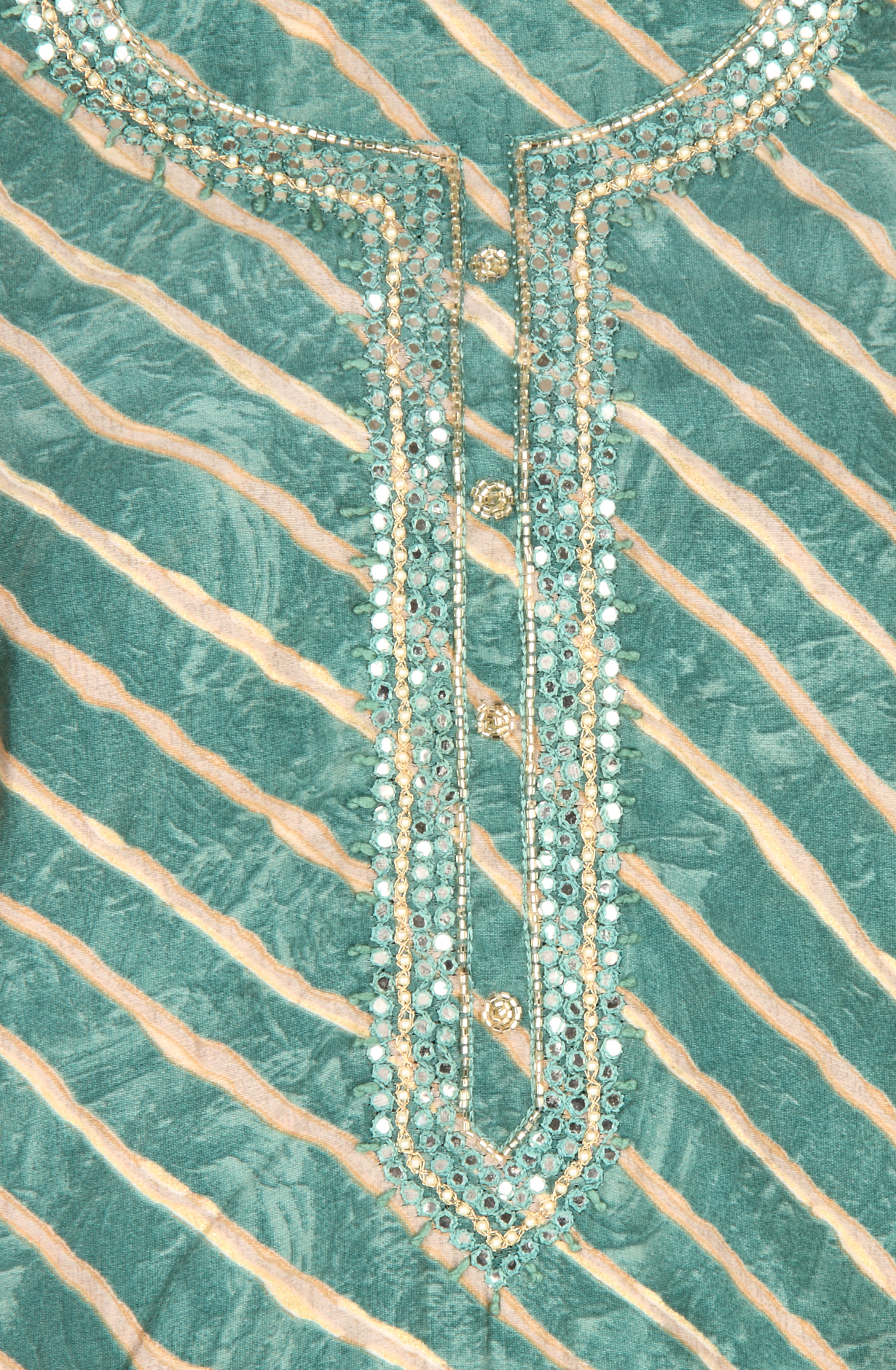 Green Modal Festive Salwar Suit with Chiffon Dupatta - 693-RVC7476