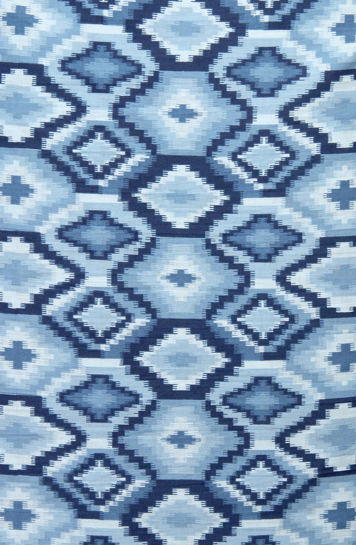 Blue White Cotton Unstitched Printed Salwar Kameez Suit-set - 693-RVCJ7205