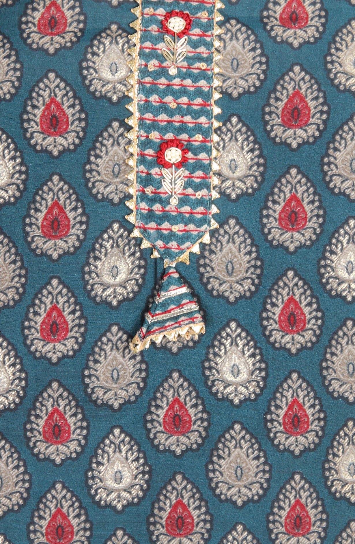 Multicolor Modal Silk Unstitched Suit-set with Chiffon Dupatta - 693-RVCJ7250