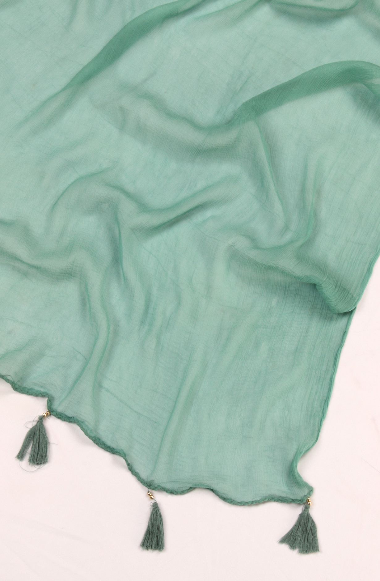 Cream and Green Cotton Printed Salwar Suit with Chiffon Dupatta - 693-RVCJ7322