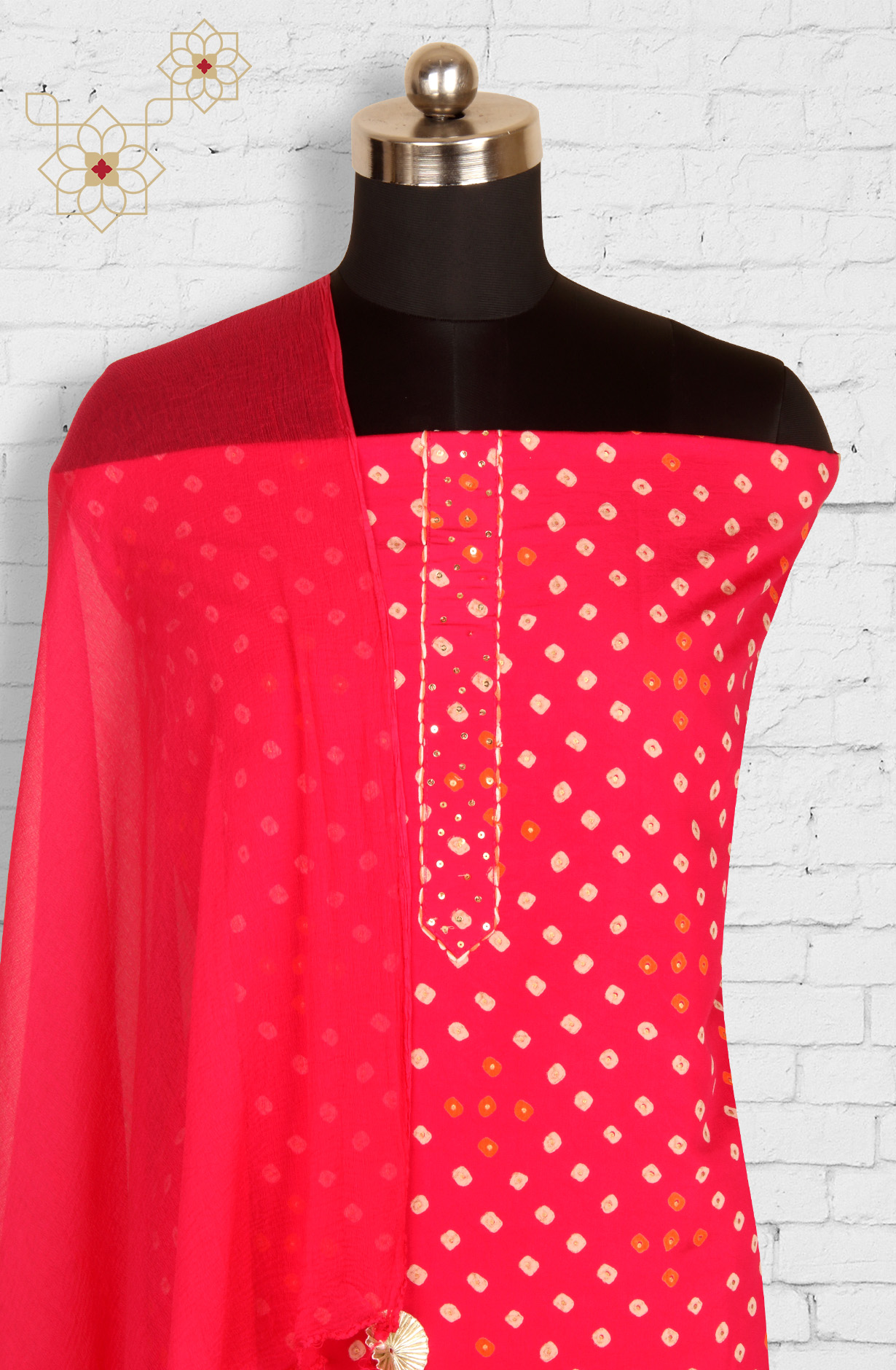 Rani Pink Beautiful Modal Salwar Suit with Chiffon Dupatta - 693-RVCJ7459