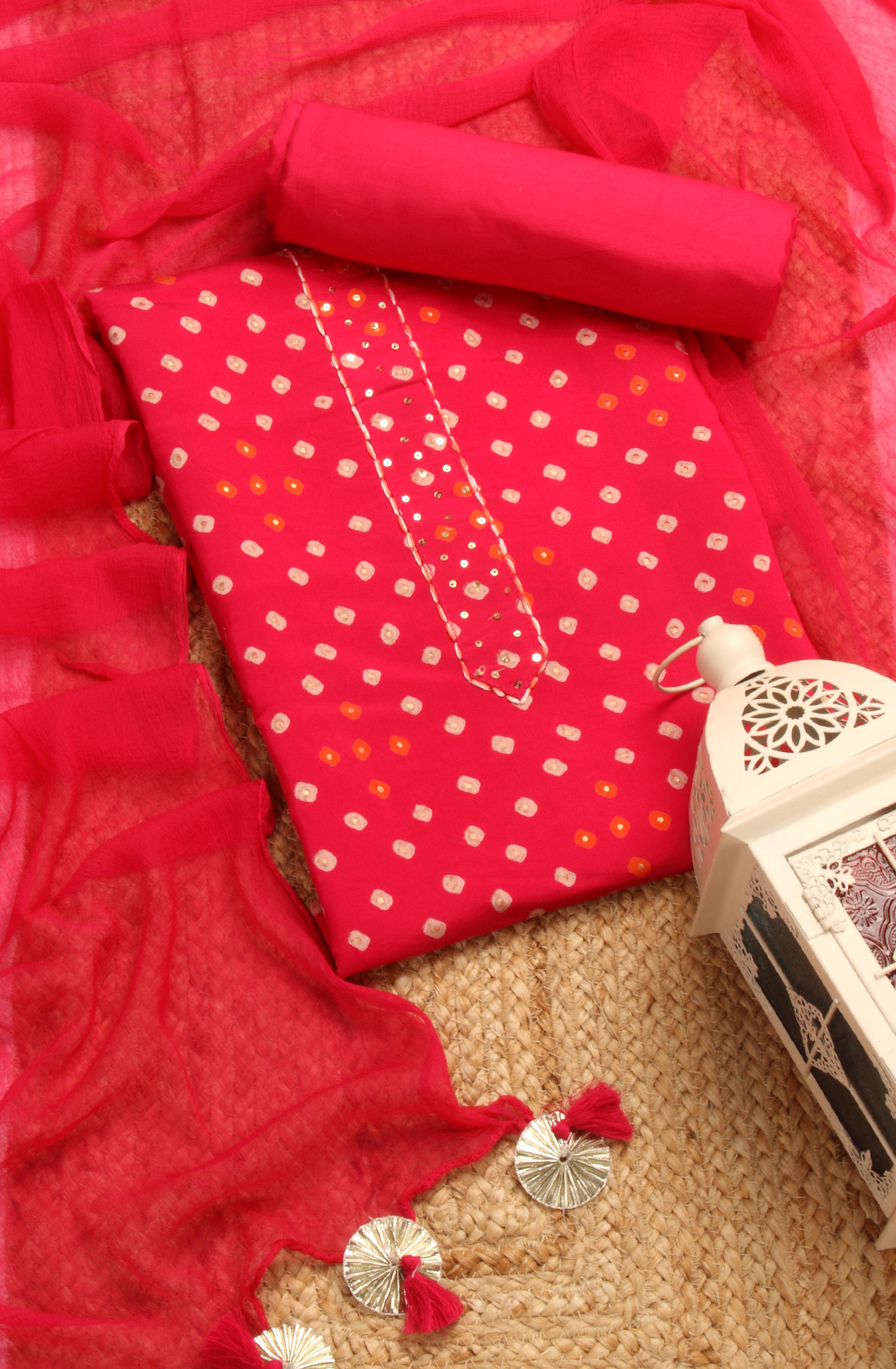 Rani Pink Beautiful Modal Salwar Suit with Chiffon Dupatta - 693-RVCJ7459