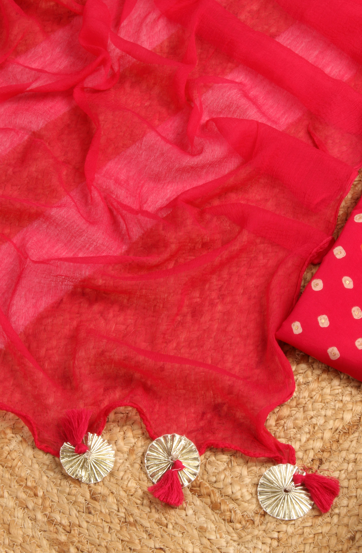 Rani Pink Beautiful Modal Salwar Suit with Chiffon Dupatta - 693-RVCJ7459